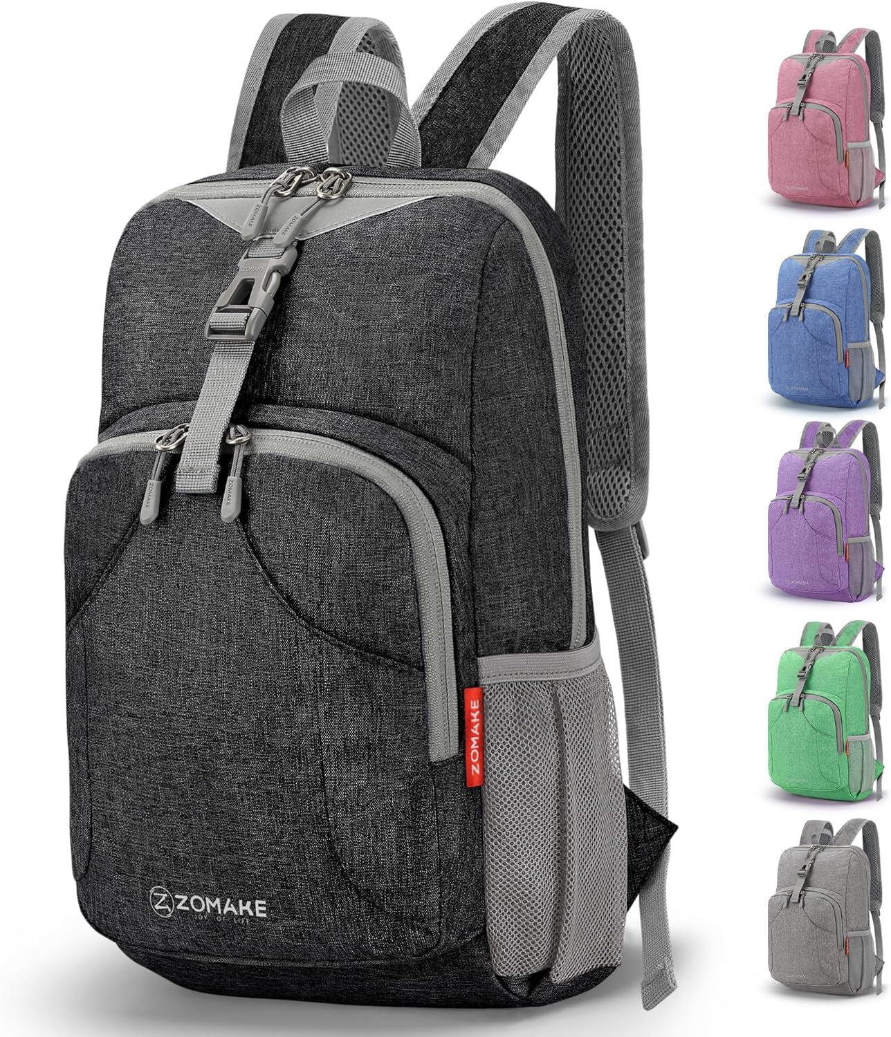 Ultra Lightweight Backpack 10L, Small Hiking Daypack Water Resistant Travel Daybag Ultra Light Backpacks for Hiking (Black)