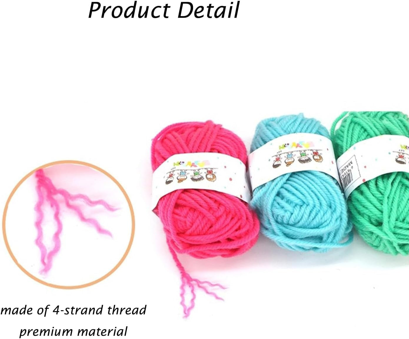 Knitting Kit, Knitting for Beginners Kit, Beginner Knitting Kit, Suitable for Adults Children DIY Weaving Handmade Artworks (12 Colors of Yarn and 2 Knitting Needles)