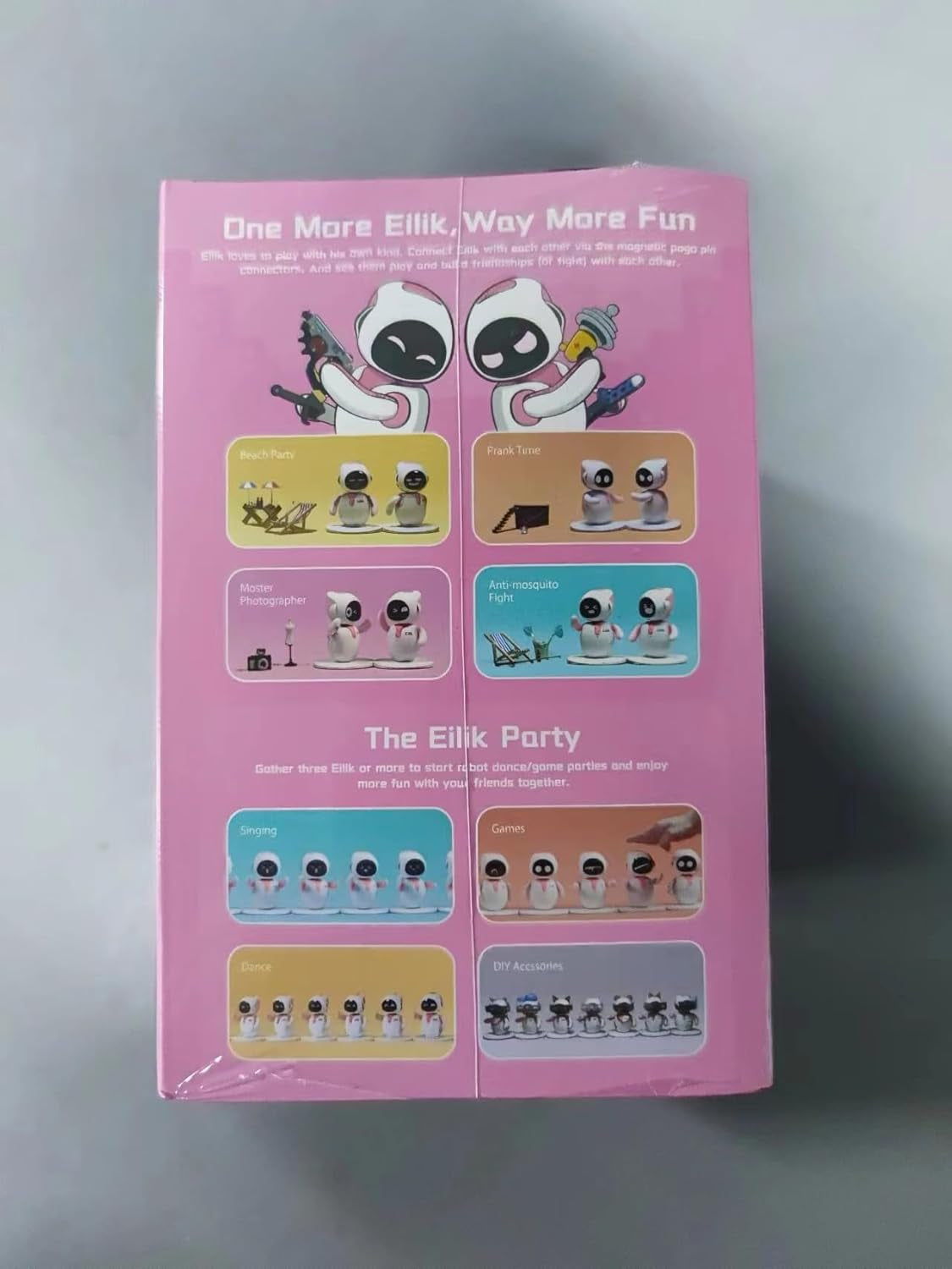 Eilik Pink - Touch Interactive Toys, Cute Robot Pets with Abundant Emotions. Idle Animations&Mini-Games, Unique Gift for Girls & Boys. Support Update.