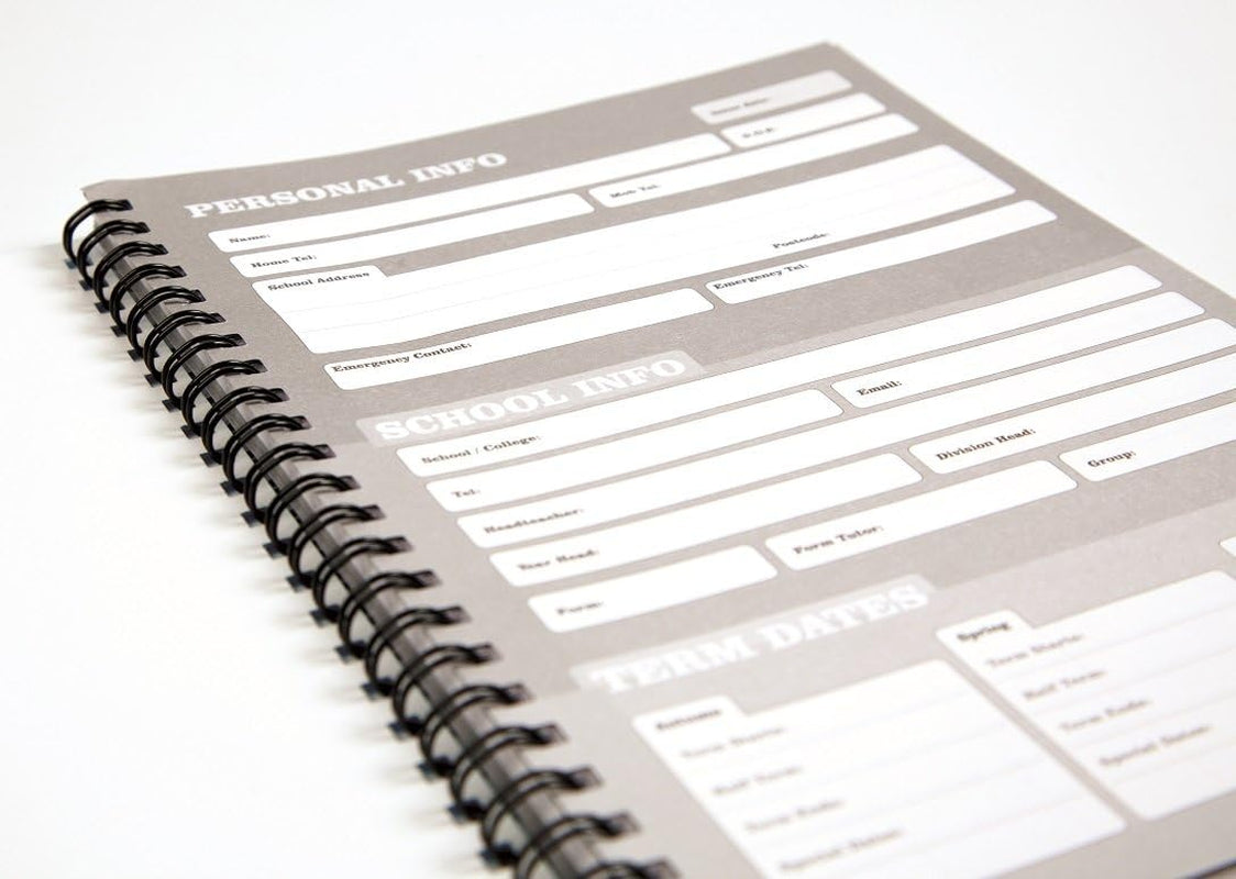 A5 Student Planner - Undated Academic Organiser Diary - for Any Year Use