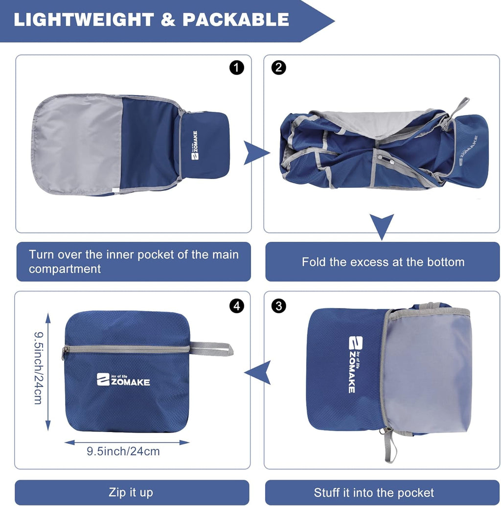 Lightweight Packable Backpack 35L, Foldable Backpacks Water Resistant Collapsible Light Daypack for Hiking