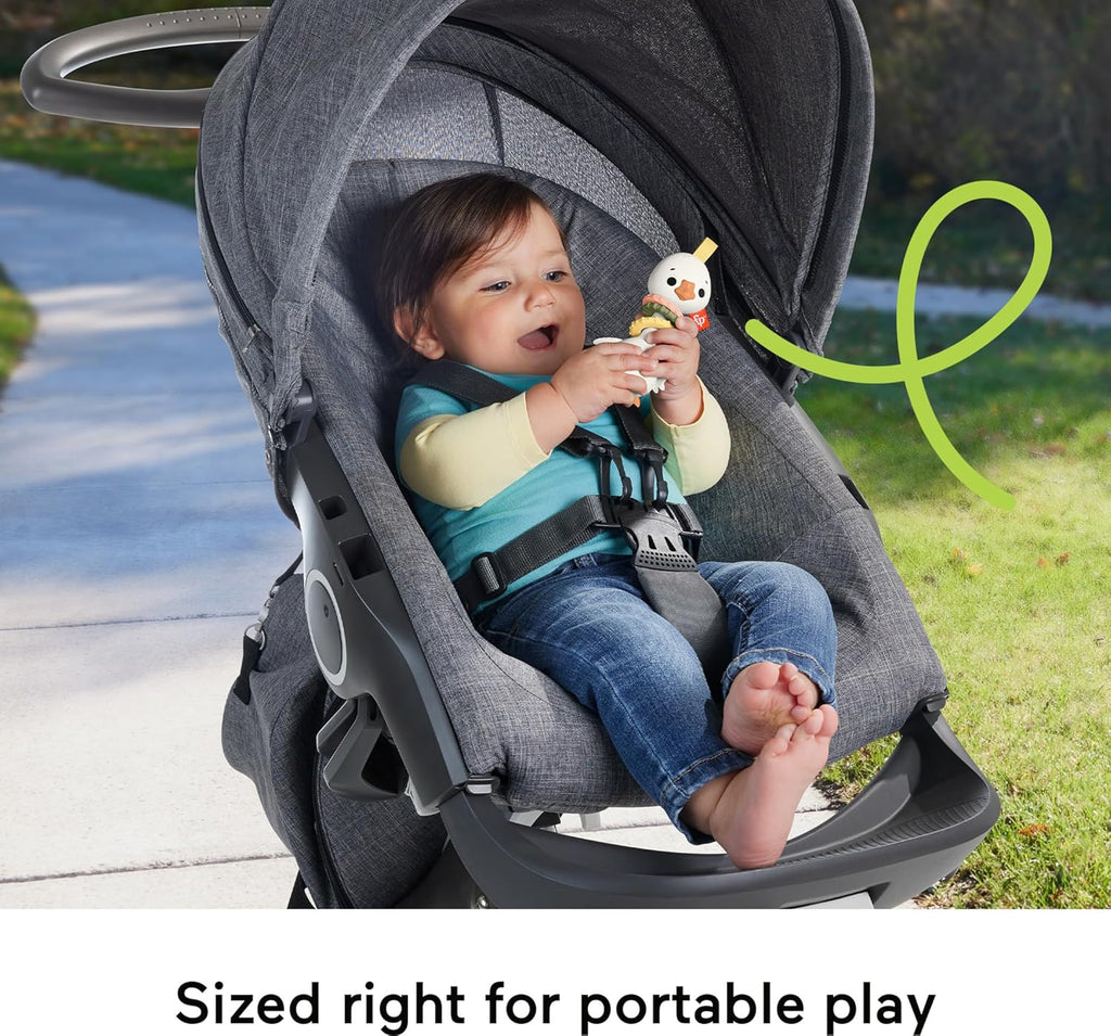 Newborn Toy Clack & Quack Goose, Animal Themed Baby Rattle for Developmental Play Infants Ages 3+ Months