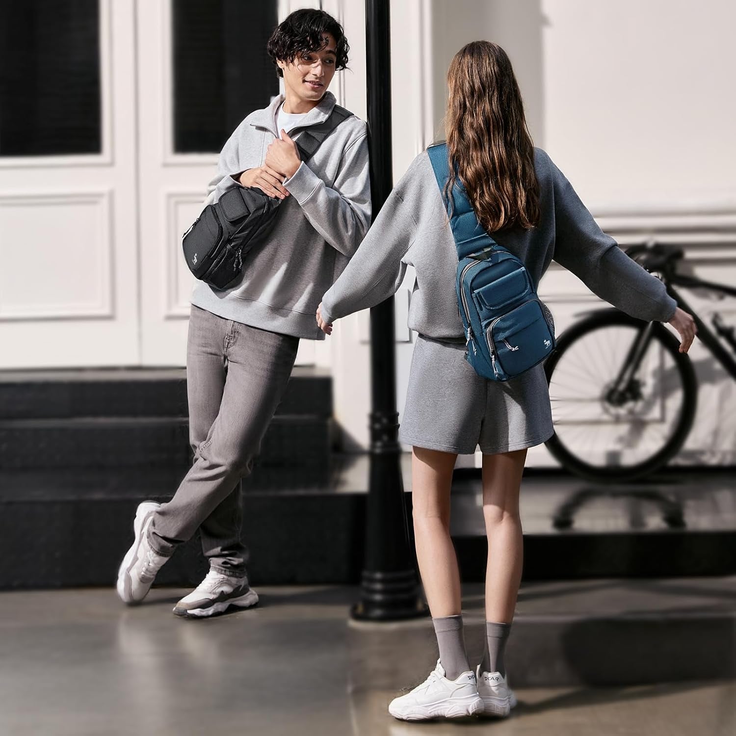 Sling Bag Crossbody Backpack for Men, One Strap Backpack Hiking Daypack Chest Bag for Women