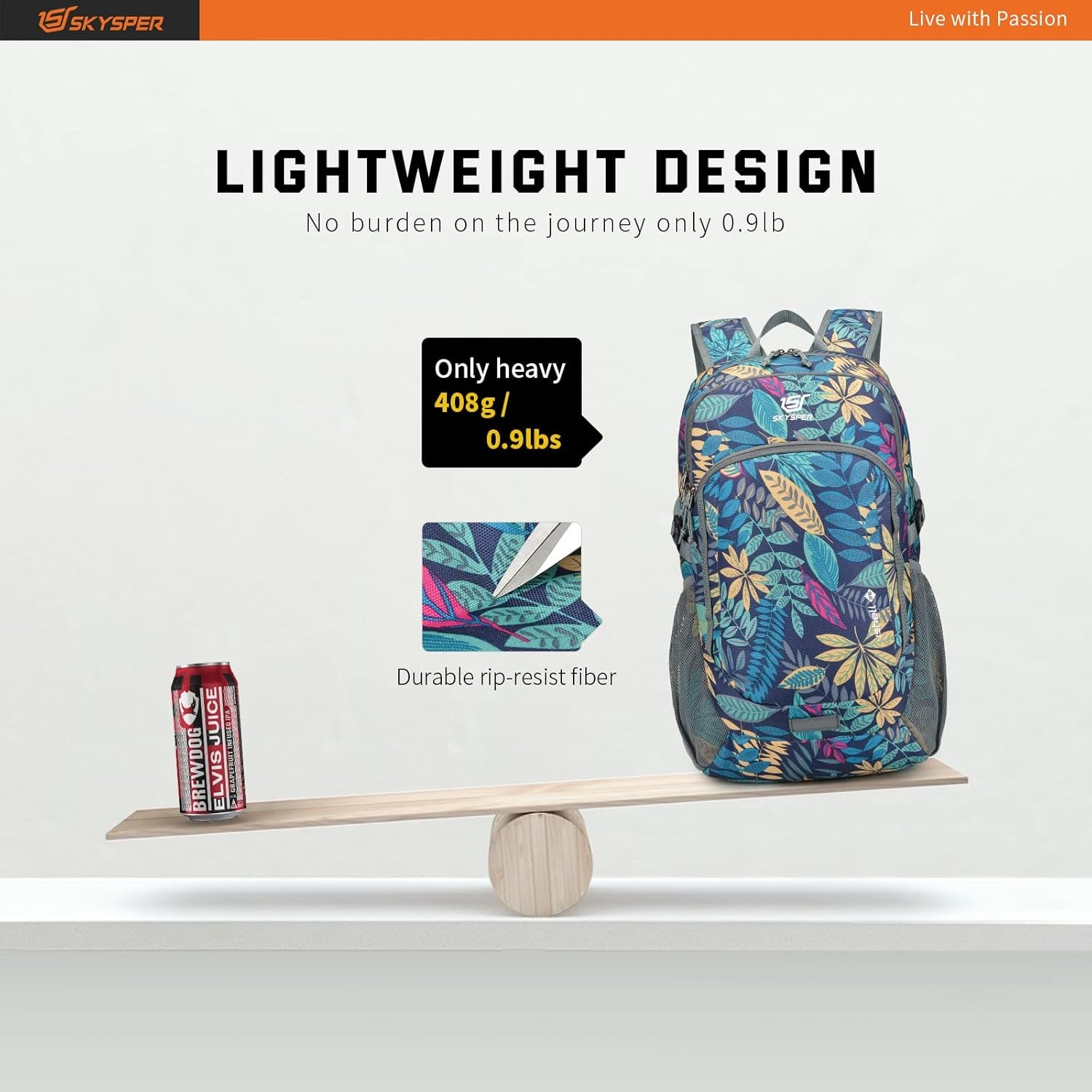 Packable Hiking Backpack 35L Lightweight Travel Daypack Waterproof Hiking Daypack for Women Men