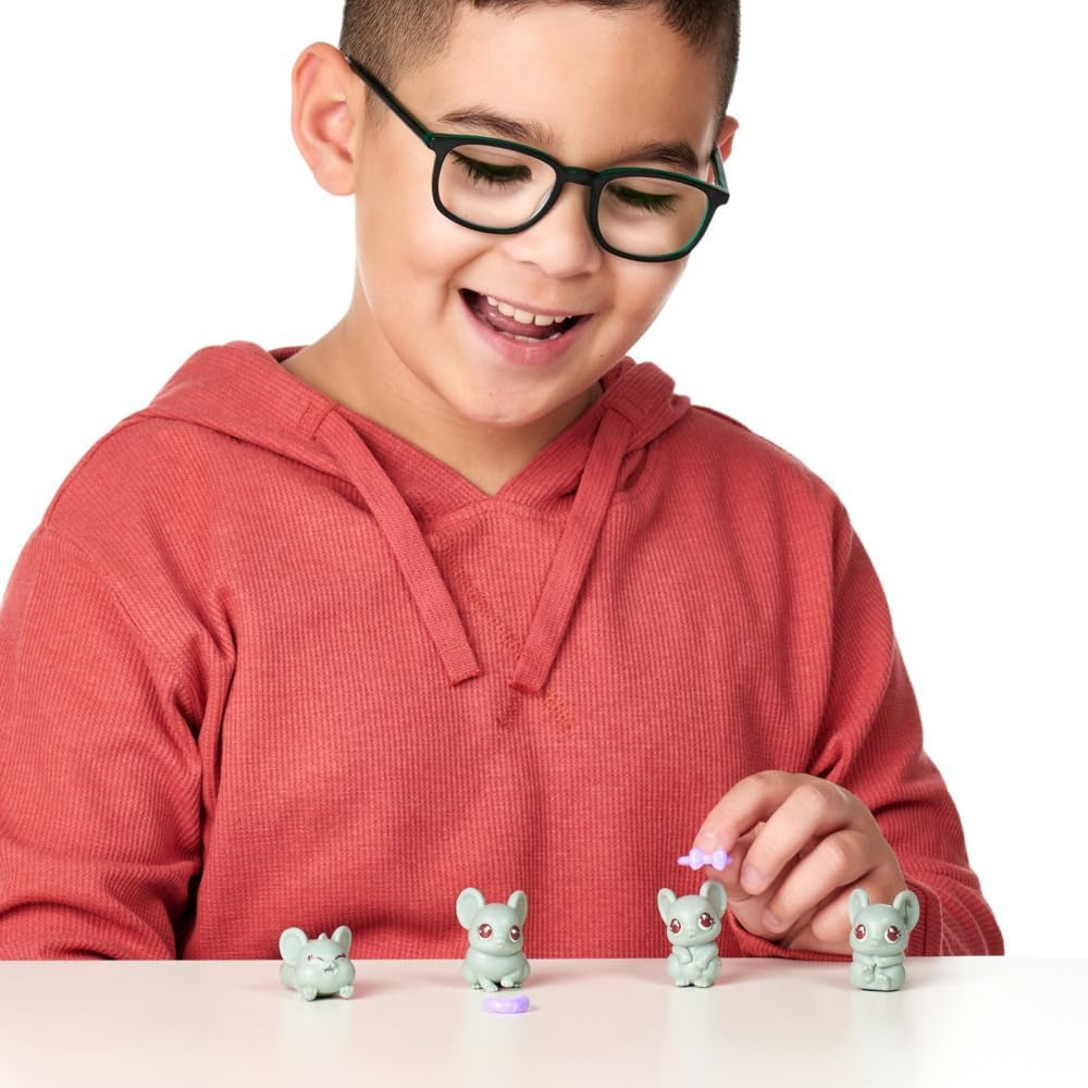 - Mama Surprise Minis. Feed and Nurture a Lil' Mouse inside Their Hutch so She Can Be a Mama. She Has 2, 3, or 4 Babies with Surprise Accessories to Dress up the Babies