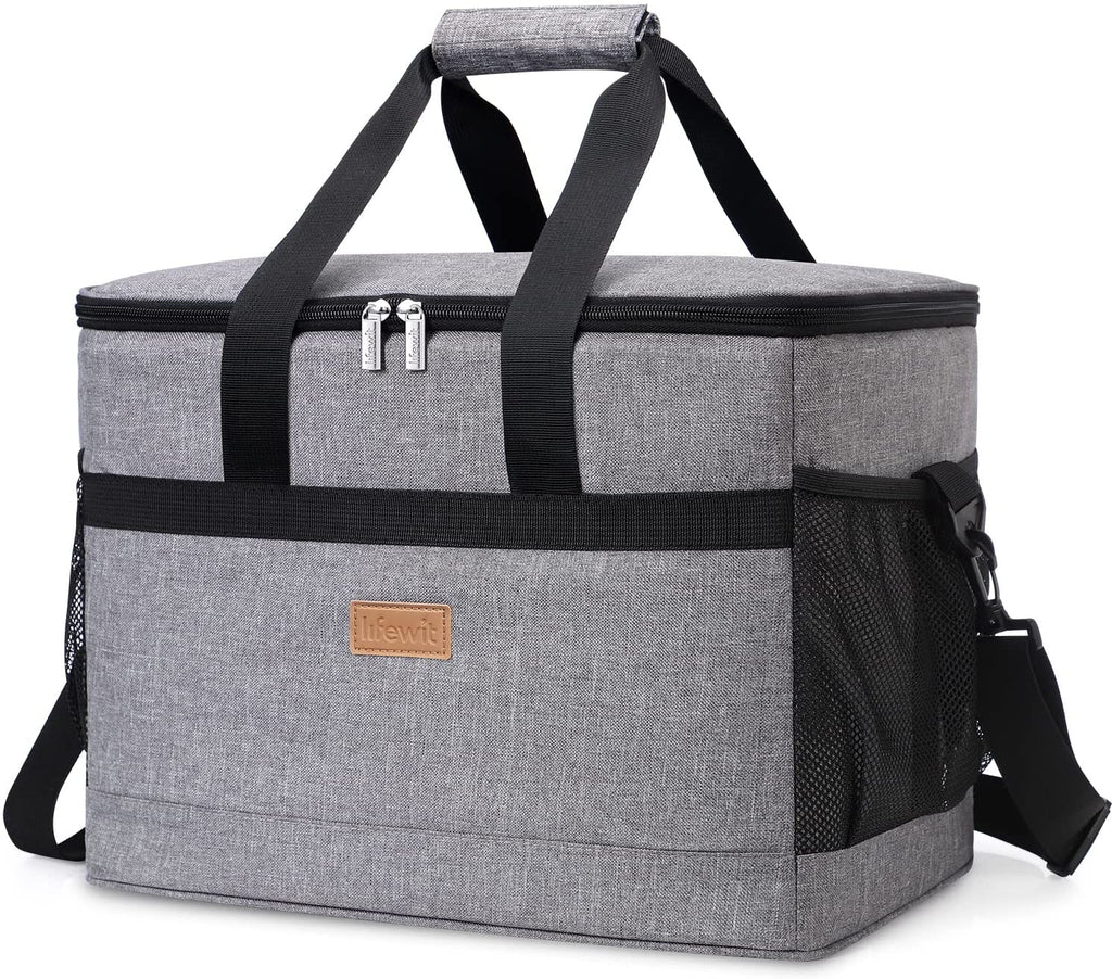Soft Cooler Bag with Hard Liner, Large Insulated Picnic Lunch Bag Box Soft-Sided Cooling Bag for Camping/Bbq/Family Outdoor Activities