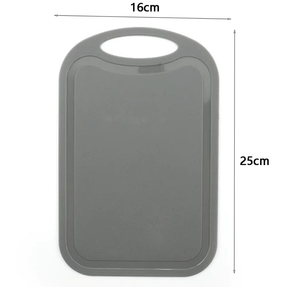 Rectangle Nonslip Plastic Cutting Board Handle with Groove Chopping Board Hangable Frosted Texture Chopping Block Meat Fruit