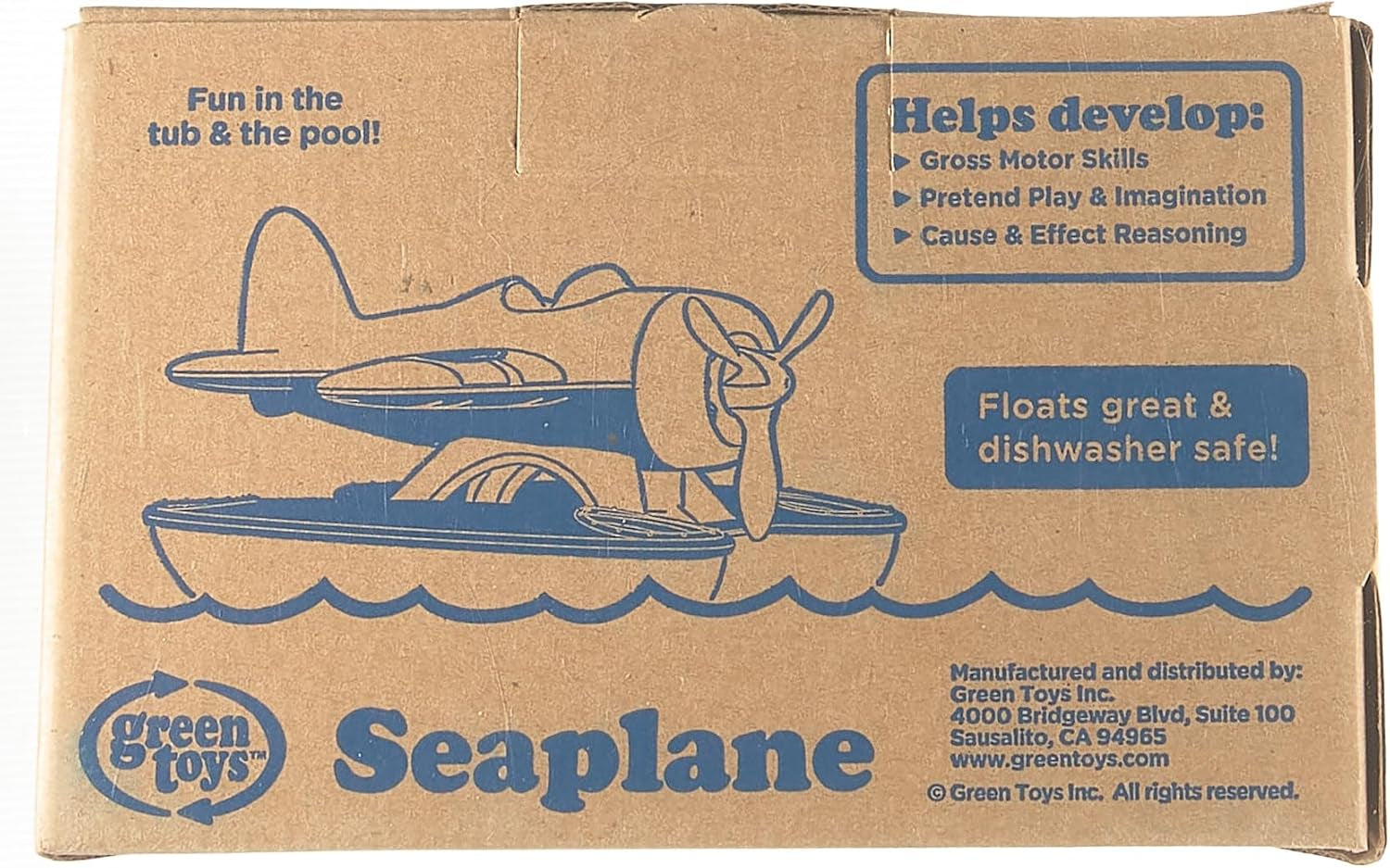 Seaplane in Green Color - BPA Free, Phthalate Free Floatplane for Improving Pincers Grip. Toys and Games ,9 X 9.5 X 6 Inches