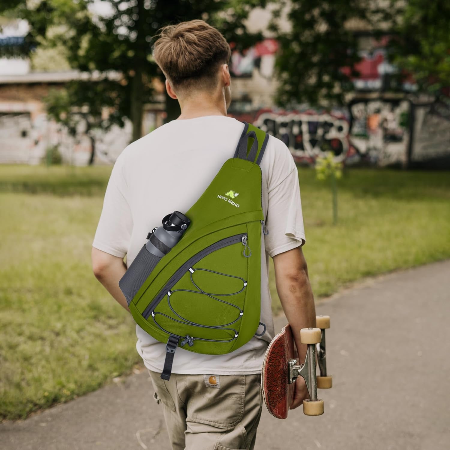 NEVO RHINO Crossbody Sling Backpack 18L Large Sling Bag for Men with Phone Pocket Shoulder Bag for Men, Women Sport Daypack