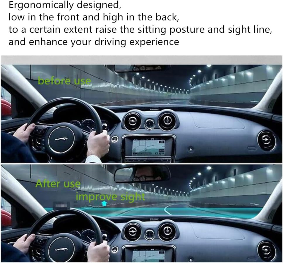 Ergonomic Memory Foam Cushion, Slip Resistant and Comfortable, Relieve Sciatic Nerve, Used for Car Seats, Office Chairs, Dining Chairs, Etc (Black)