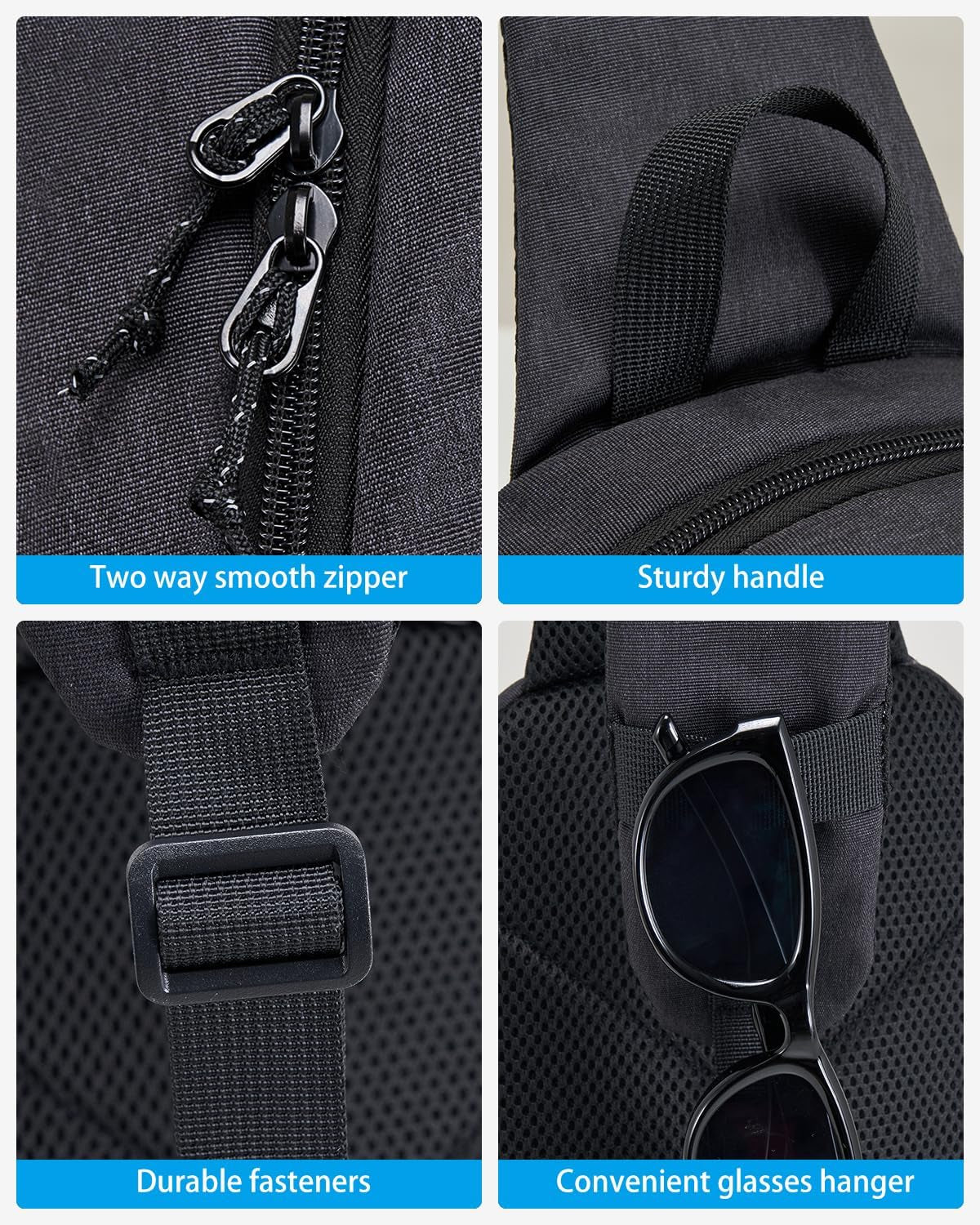 Sling Bag Crossbody Backpack for Men, One Strap Backpack Hiking Daypack Chest Bag for Women