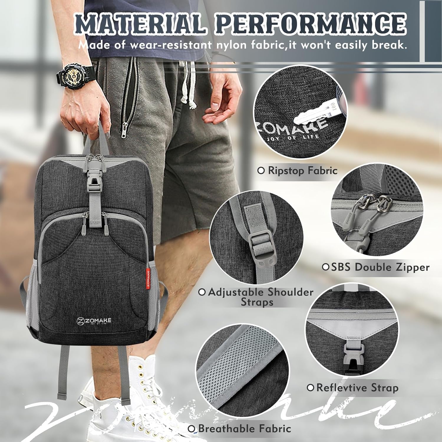 Ultra Lightweight Backpack 10L, Small Hiking Daypack Water Resistant Travel Daybag Ultra Light Backpacks for Hiking (Black)