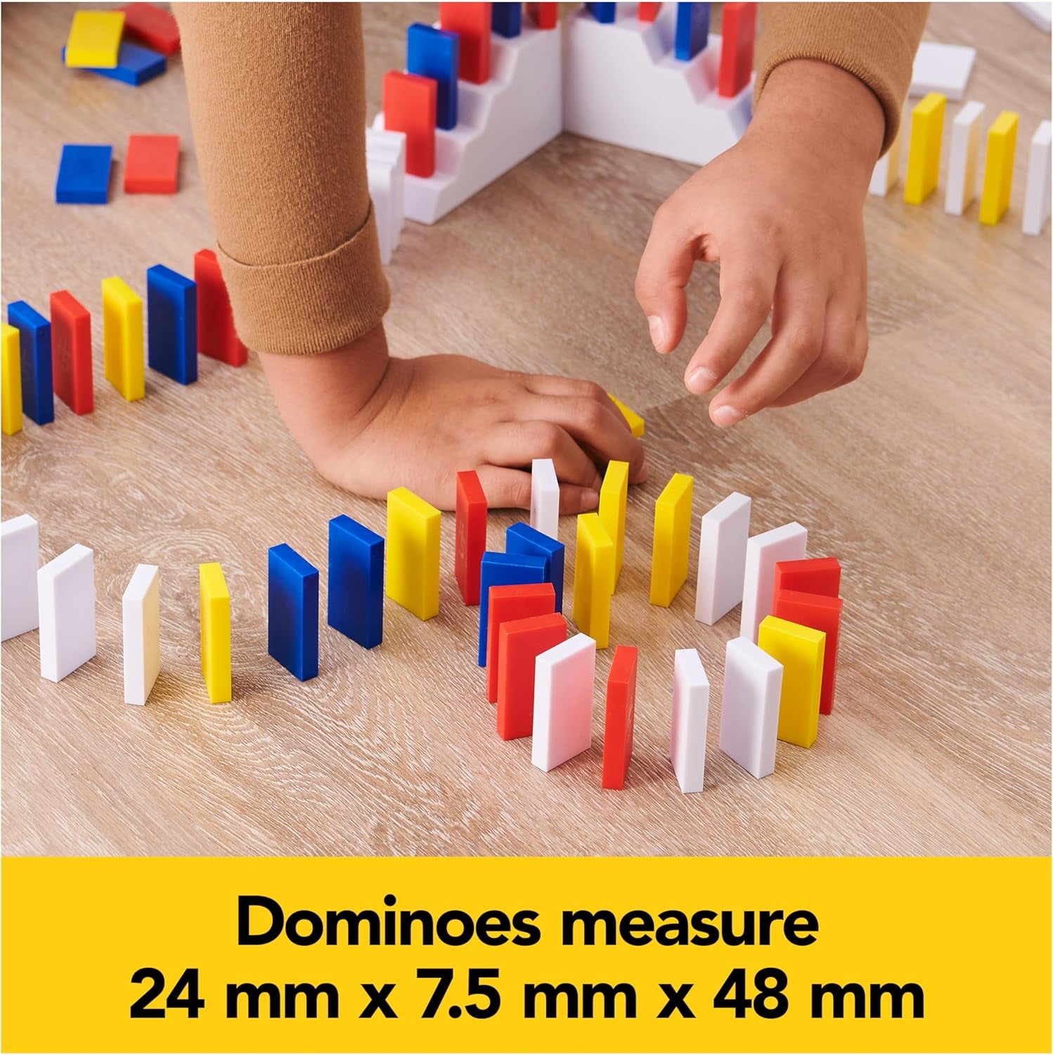 , Lily Hevesh H5 Domino Creations 100-Piece Neon Dominoes Set, Building Toys for Kids & Family, Classic Activity Game, 1 & up Players, for Ages 5 & Up