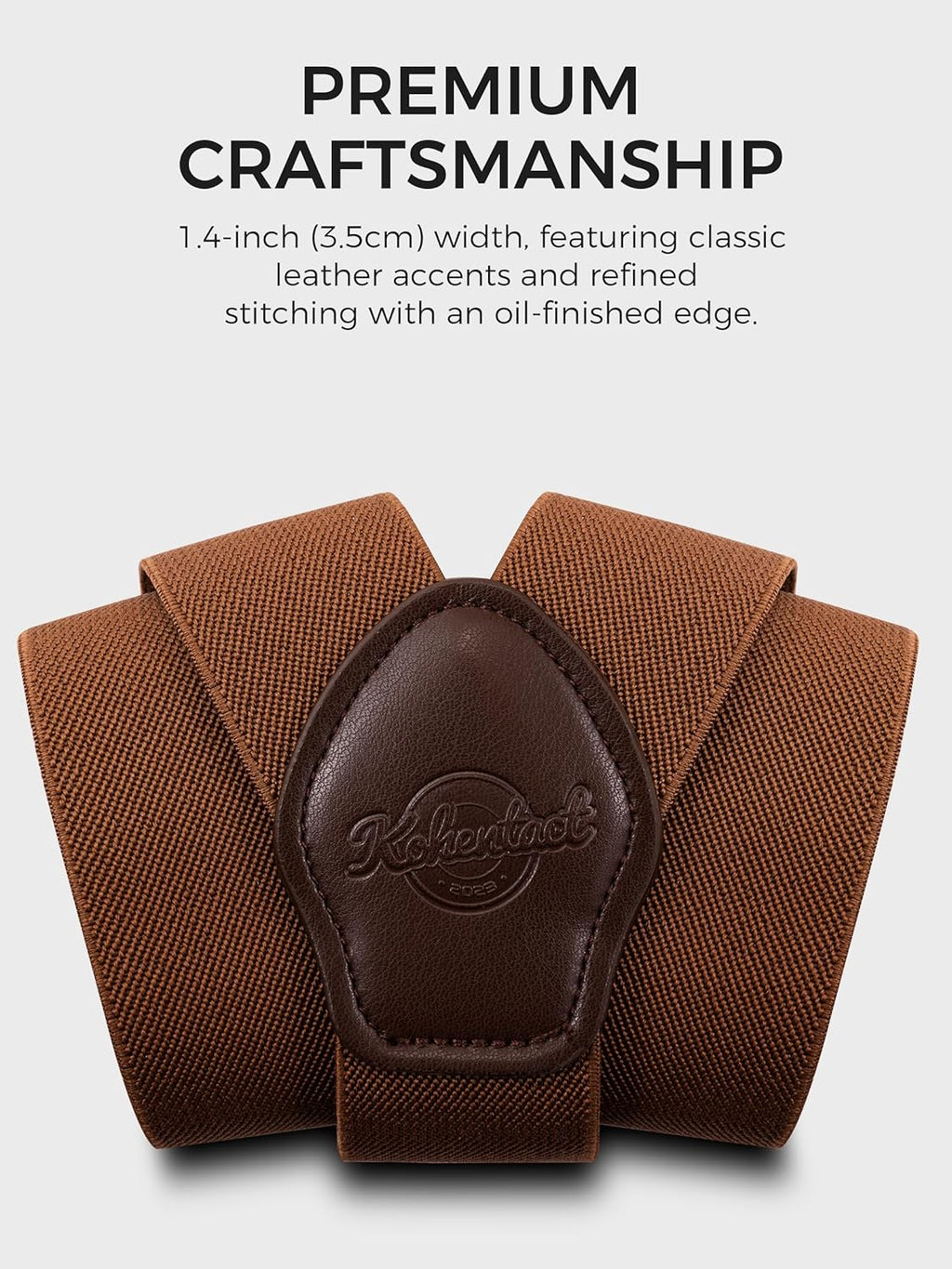 Braces for Men with Clip and Button Attachment Options, Includes 6 Buttons, 1.4 Inch Width Y-Shape for Heights up to 6'7", Stainless Steel, XL Elasticity Adjustment Suspenders