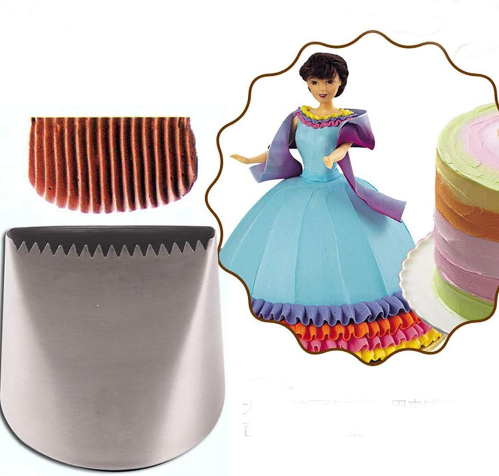 Cake Decorating Tips, Stainless Steel Icing Piping Nozzles for Cake Decorating Pastry Fondant Tools (Large)