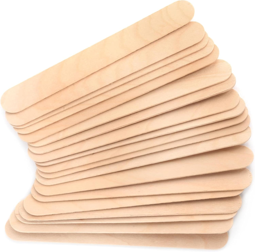 50 PCS Jumbo Wood Craft Sticks – 150Mm X 17Mm Natural Wooden Popsicle Sticks for DIY Arts & Crafts, Creative Projects, and Classroom Activities