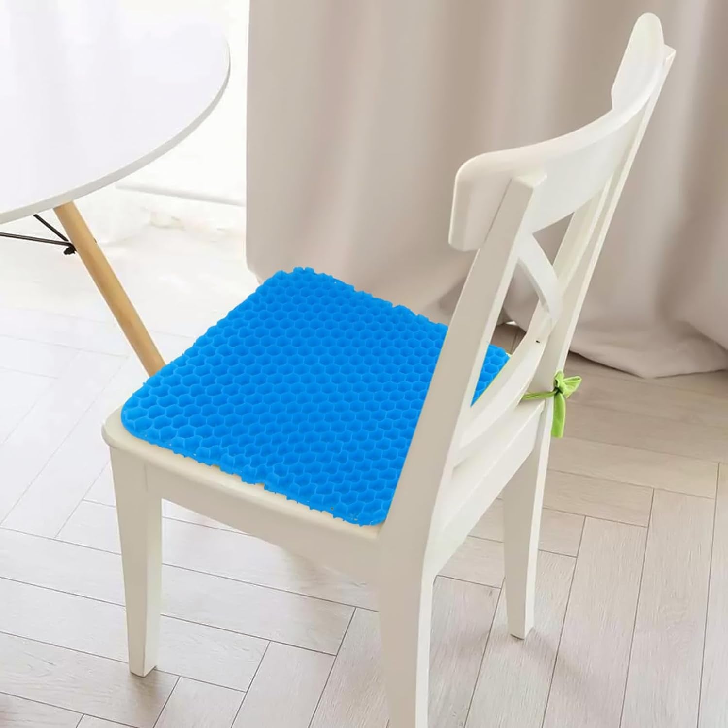 2 PCS 40 X 35 X 2.5Cm Soft Sitter Gel Seat Cushion, Double Thick Breathable Honeycomb Cushion with Non-Slip Cover, Purple and Blue Gel Cushion for Office Chair Desk, Car, Wheelchair, Road Trips