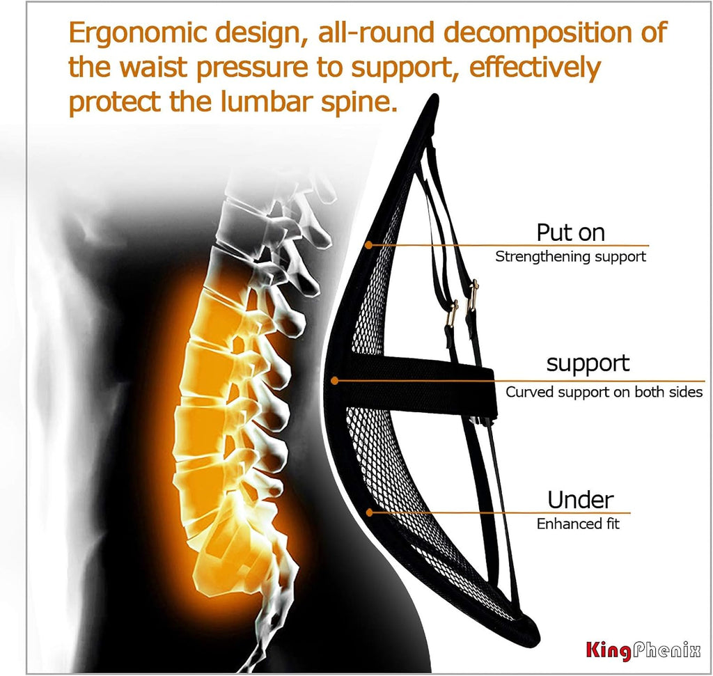 Lumbar Support (2 Pack) with Breathable Mesh, Suit for Car, Office Chair