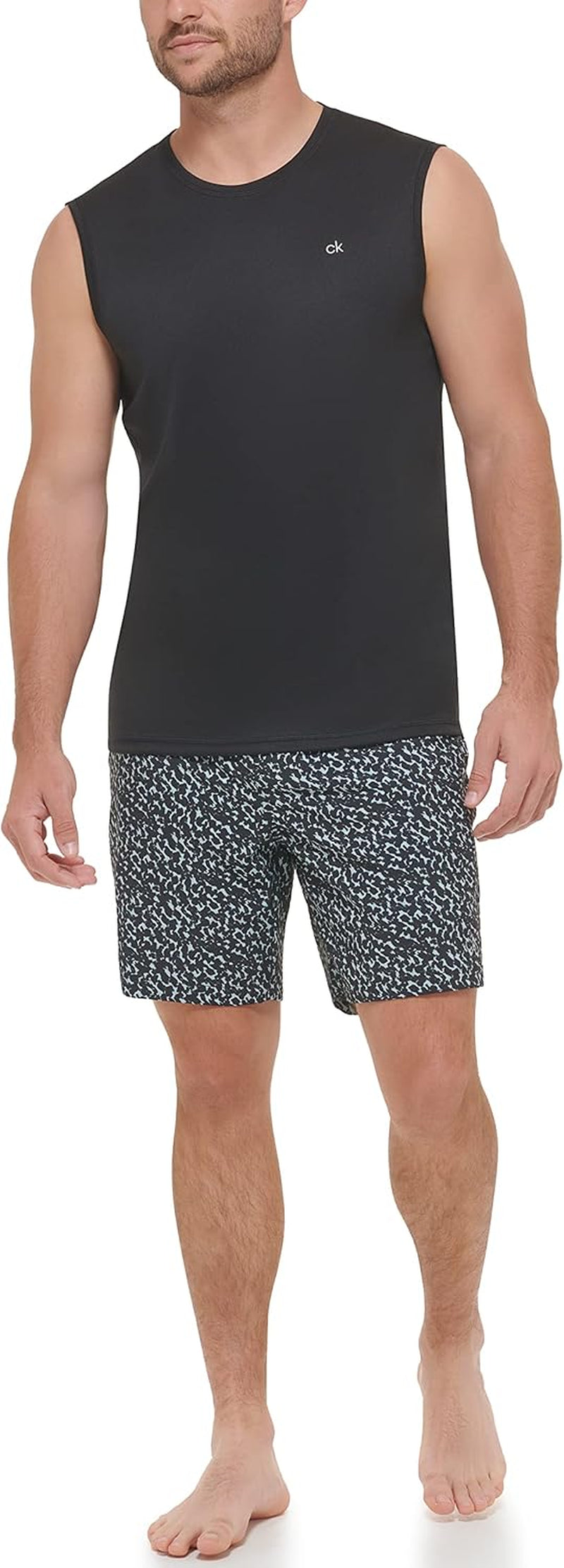 Men'S Standard UPF 40+ Sleeveless Quick Dry Swim Shirt