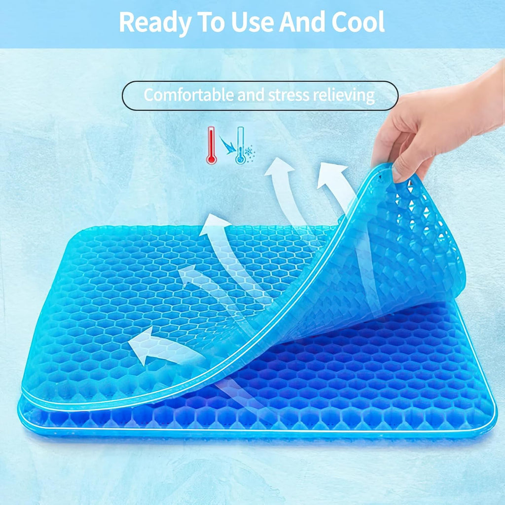Soft Sitter, TPE Cooling Gel Silicone Seat Cushion, Honeycomb Structure, Durable, Breathable, Gel Seat Cushion for Home Office and Car Chair