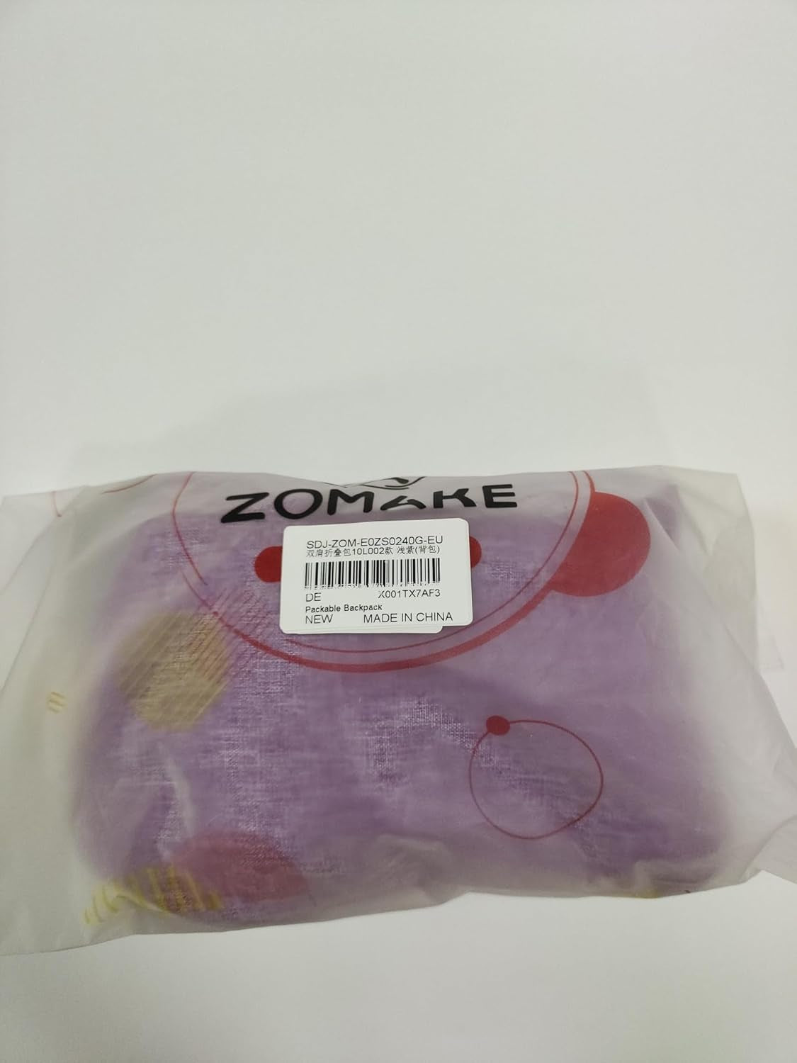 Ultra Lightweight Packable Backpack, 10L Small Daypack Light Foldable Backpacks Water Resistant Day Bag for Hiking (Light Purple)