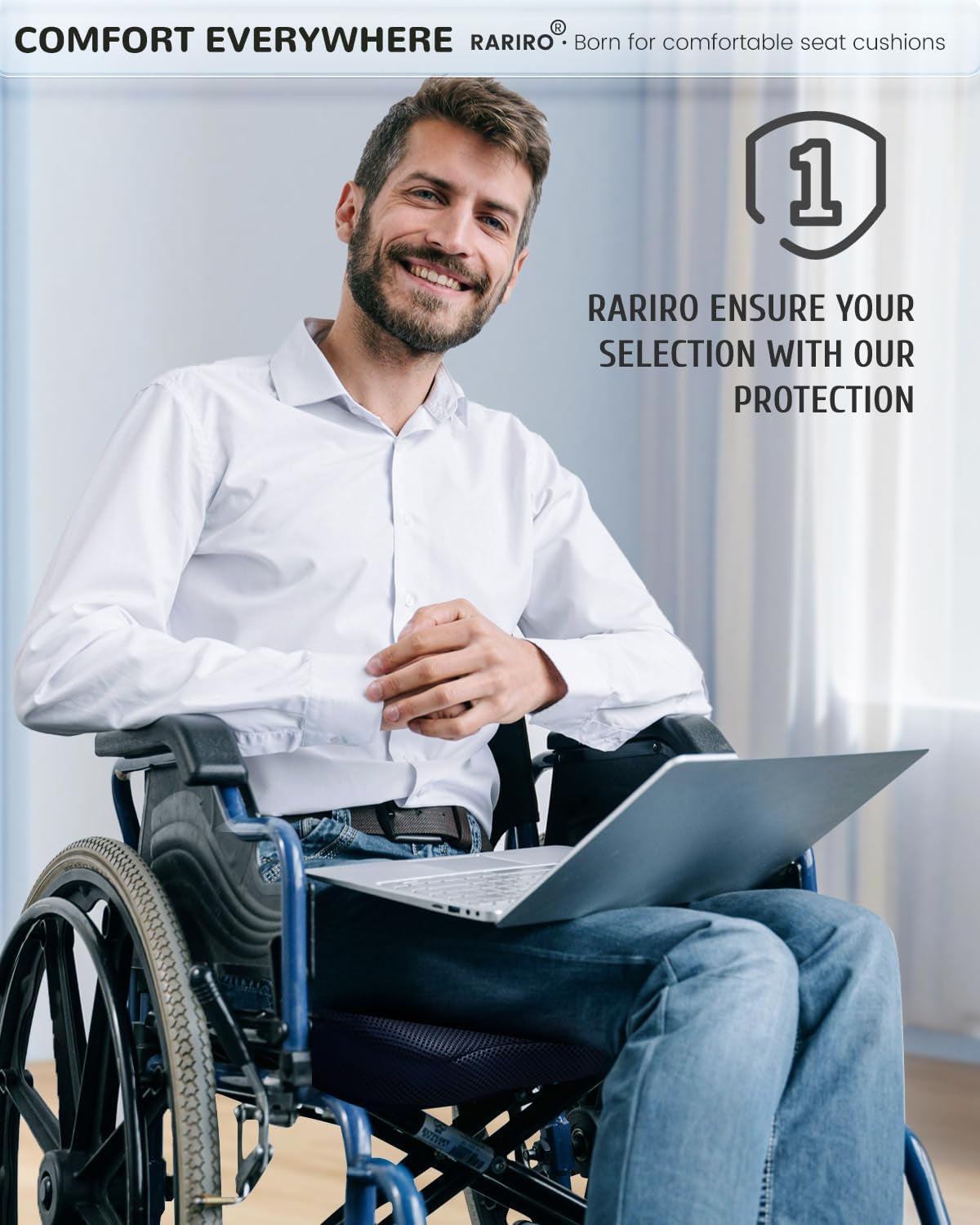 Gel Seat Cushion, Pressure Cushion for Coccyx Sciatica, Honeycomb Office Chair Soft Sitter Cushion Desk Chair Cushion for Long Sitting, Ergonomic Car Wheelchair Seat Cushions Car Double Thick