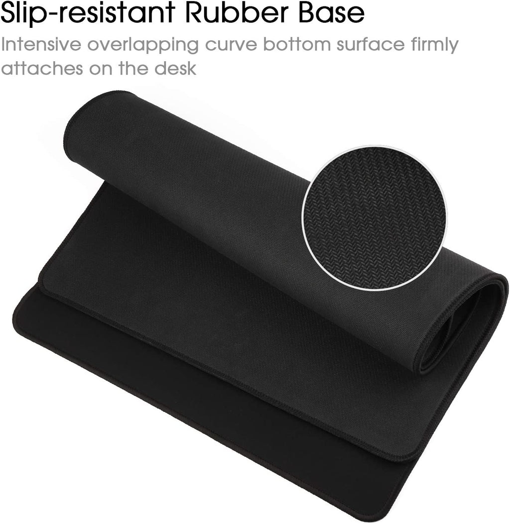 Mouse Mat/Large Mouse Pad 600X300X3 Mm | XL Mousepad | Desk Mat/Gaming Mouse Pad | Improved Precision and Speed | Rubber Base for Stable Grip on Smooth Surfaces | Table Pad(60X30 Black)