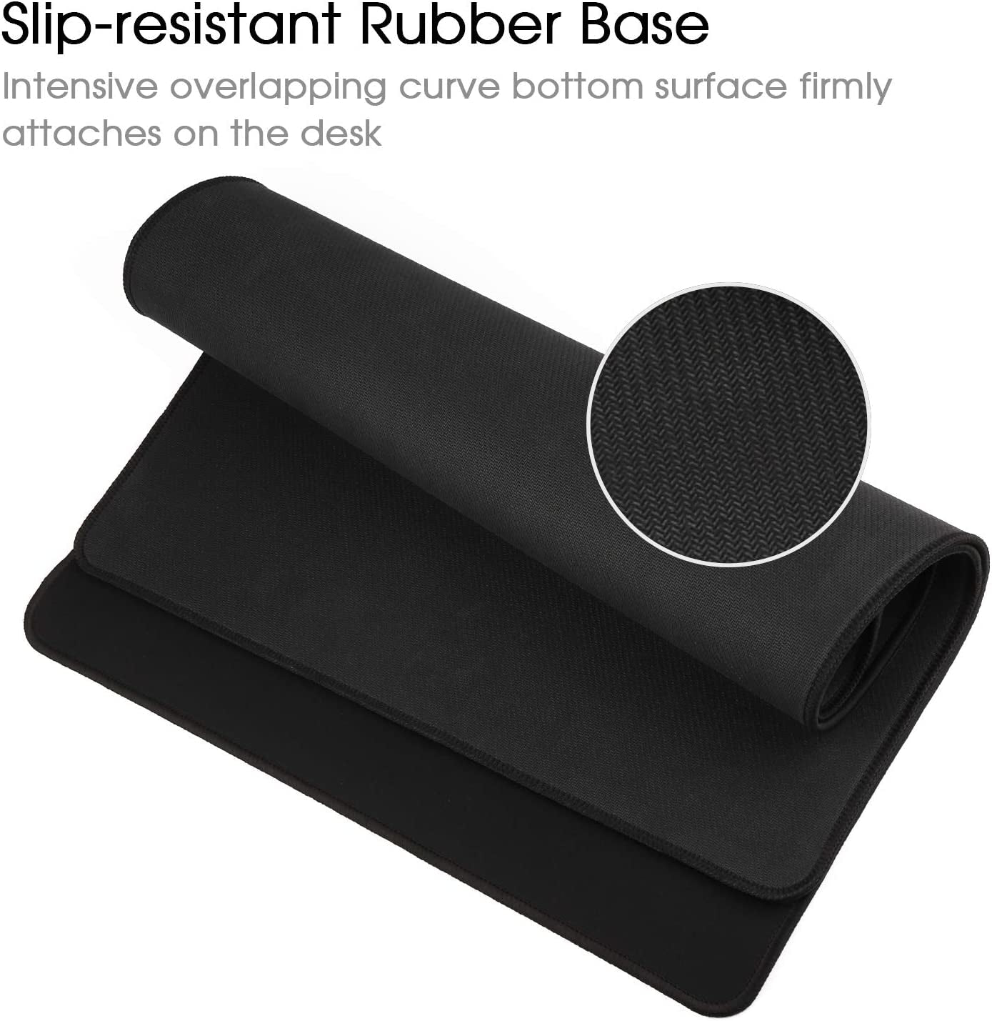 Mouse Mat/Large Mouse Pad 600X300X3 Mm | XL Mousepad | Desk Mat/Gaming Mouse Pad | Improved Precision and Speed | Rubber Base for Stable Grip on Smooth Surfaces | Table Pad(60X30 Black)