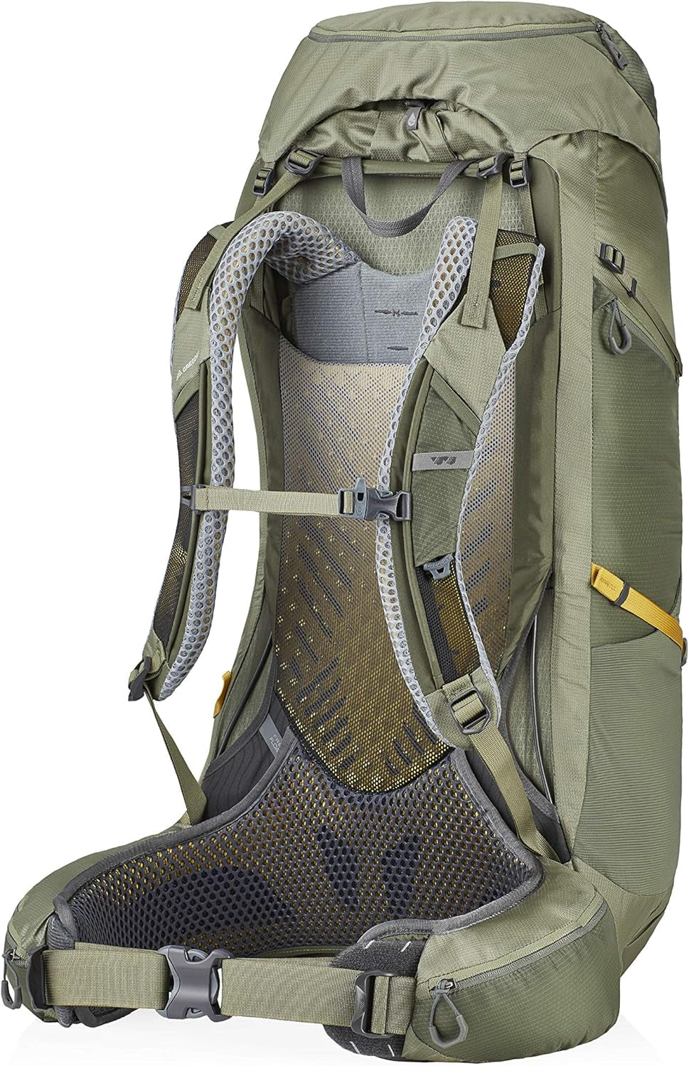Paragon 58L Unisex Lightweight Backpacking Pack, Breathable Backpanel, Raincover Included, Water Bladder Sleeve (Reservoir Not Included), Small/Medium, Burnt Olive