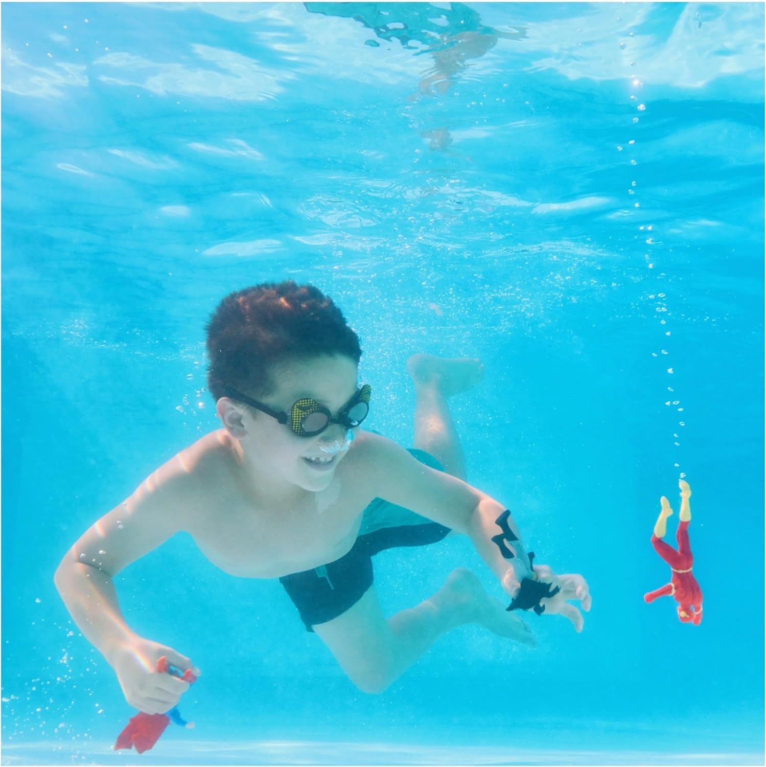 DC Dive Characters 3-Pack, Swimming Pool Accessories & Kids Pool Toys, DC Party Supplies & Water Toys for Kids Aged 5 & Up