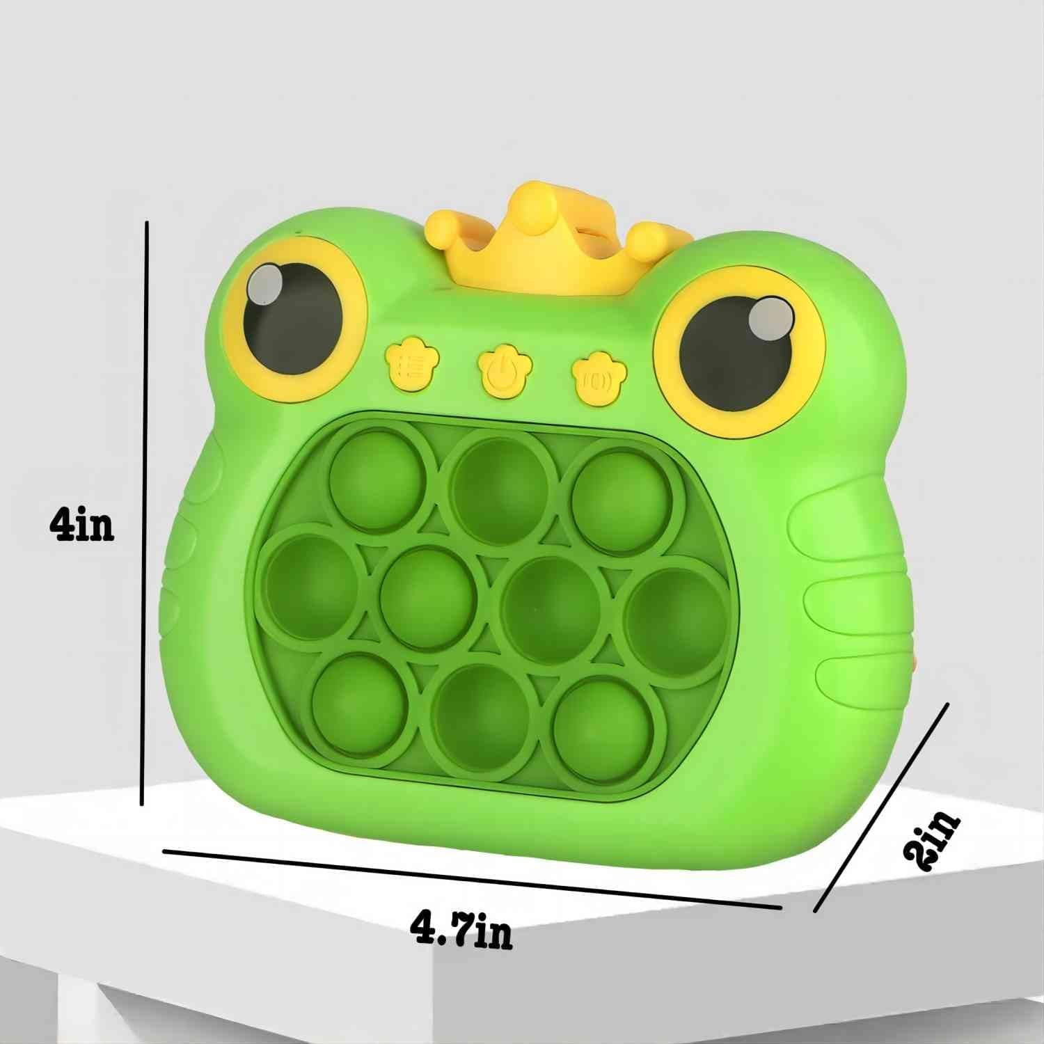 Pop Fidget Toys Handheld Light up Puzzle Game Machine & for Kids, Quick Push Games Educational Sensory Toys, Stress Relief Party Favors Toy Age 3-12 (Frog-G)