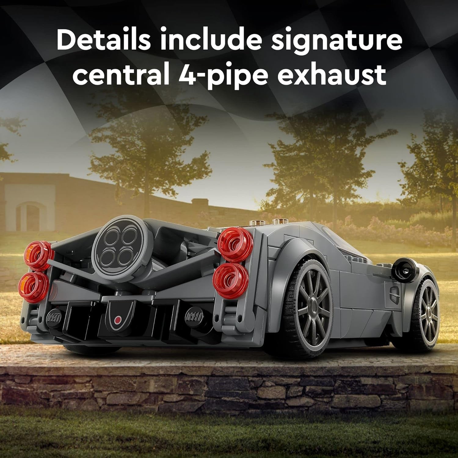 Speed Champions Pagani Utopia 76915 Race Car Toy Model Building Kit, Italian Hypercar, Collectible Racing Vehicle, 2023 Set