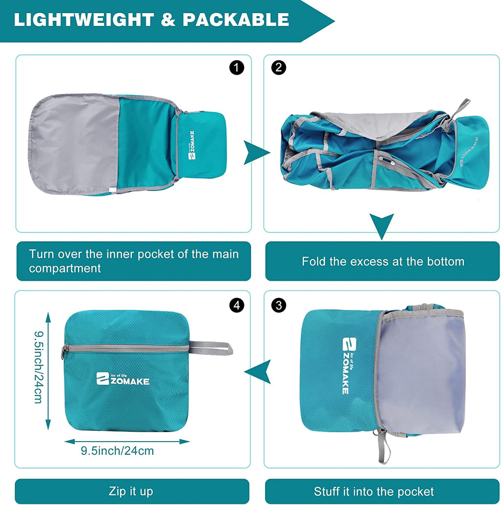 Lightweight Packable Backpack 35L, Foldable Backpacks Water Resistant Collapsible Light Daypack for Hiking