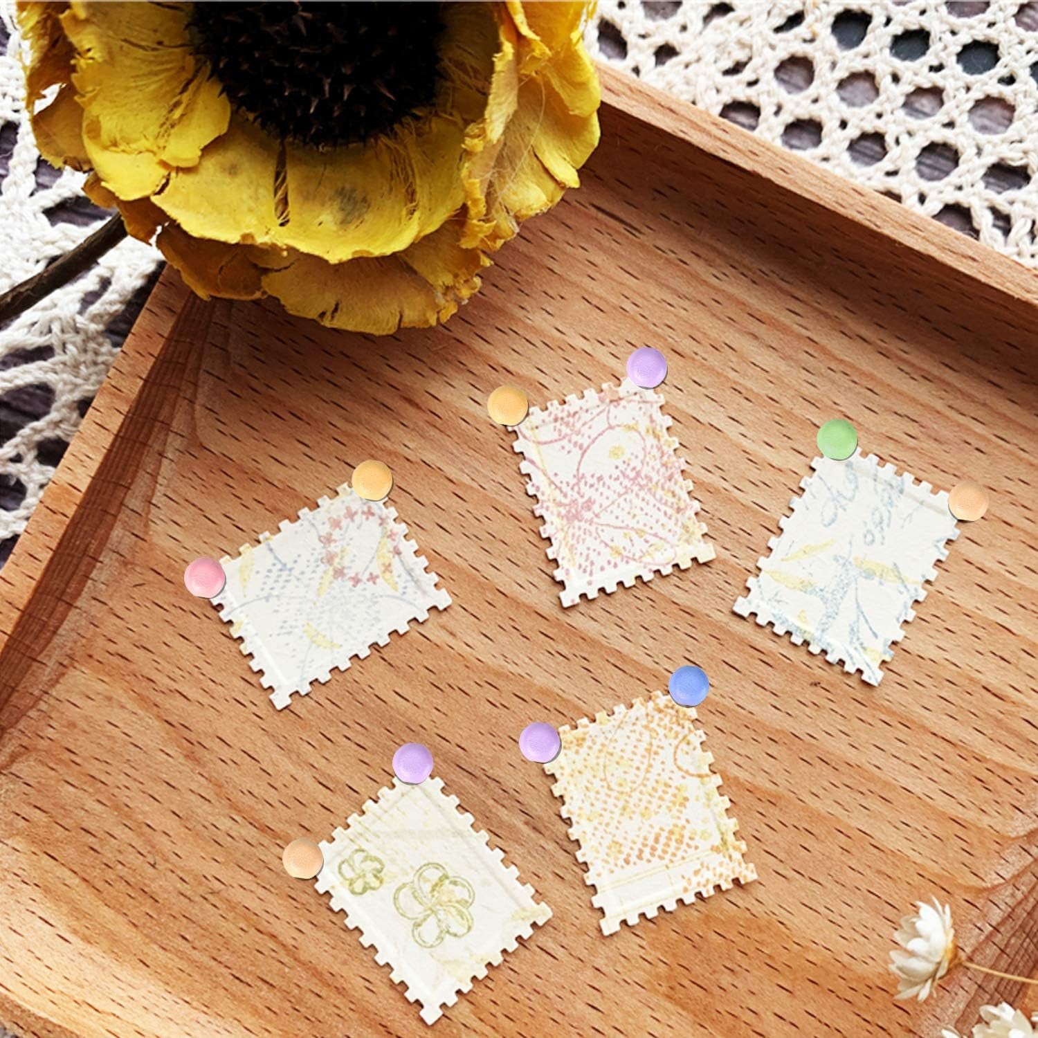 200 Pcs Split Pins Pastel Metal Brad Fasteners Mini Brads, 8Mm X 12Mm Multicolor round Brads for Paper Craft DIY Stamping Scrapbooking