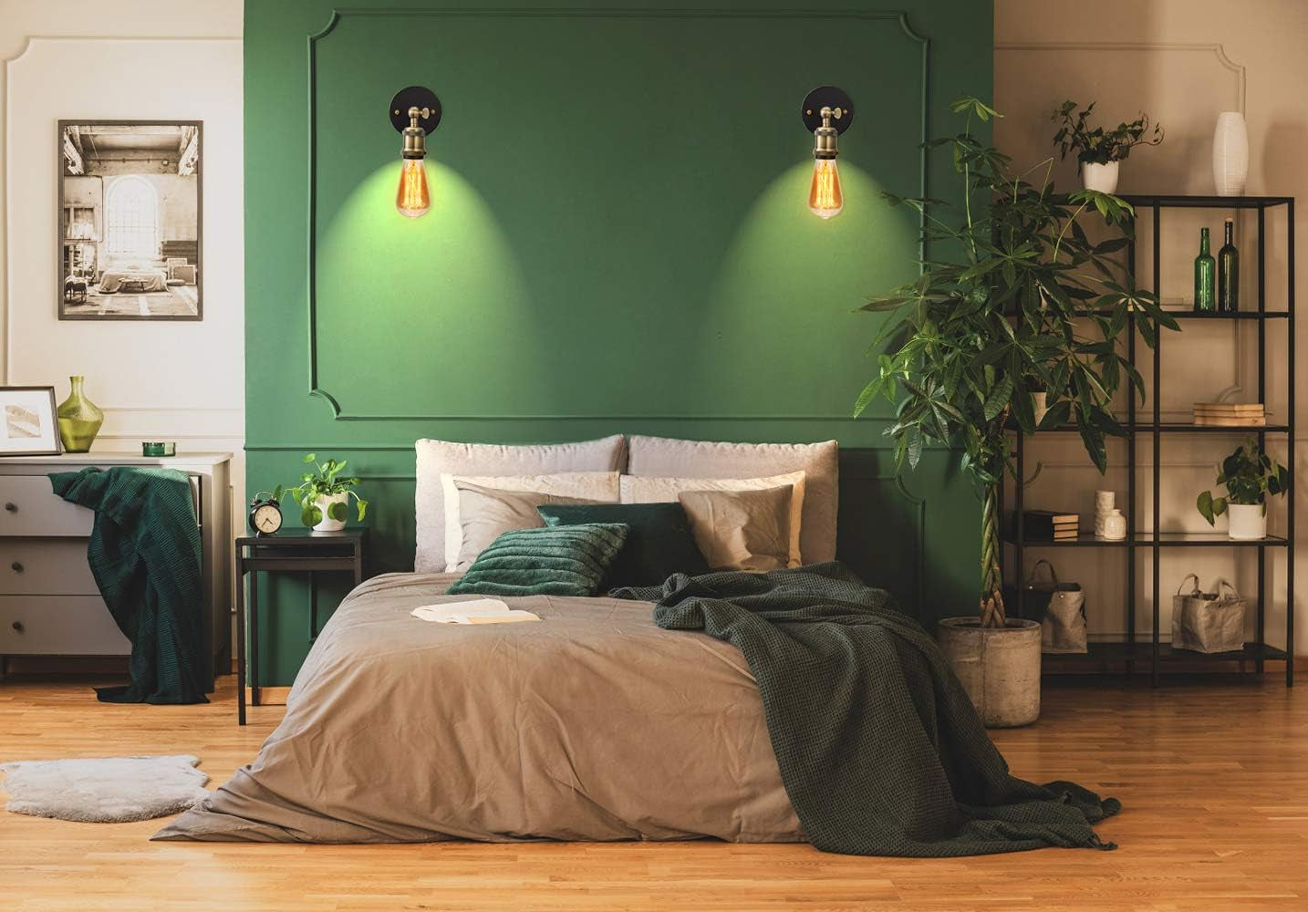 Industrial Wall Light 2 Pack, E26 Vintage Wall Sconce Lamp Fitting Fixtures with E27 Lamp Holder for Restaurant Bar Hotel Coffee Shop Decoration