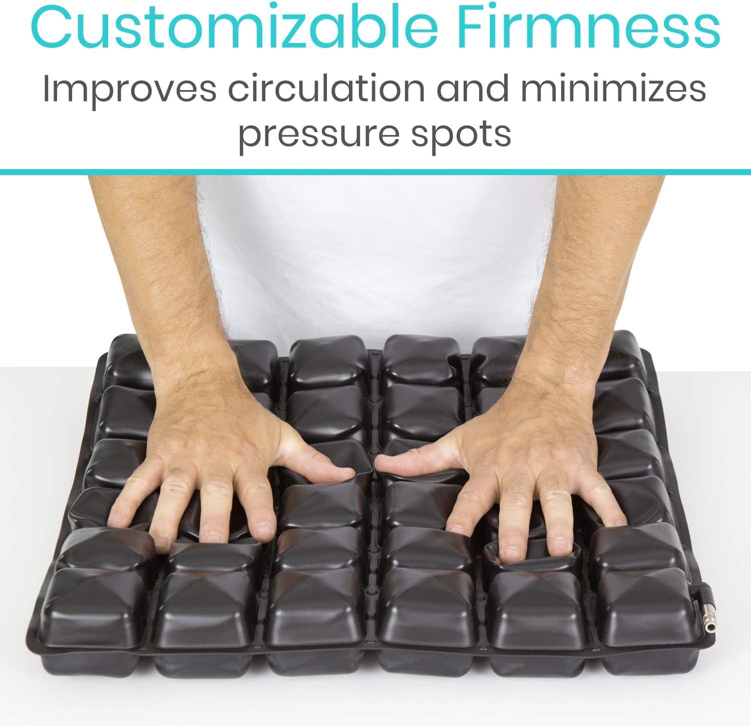 Air Seat Cushion - Pressure Relief Back Support Pad for Tailbone, Sciatica, Coccyx Pain - Orthopedic Seating for Car, Office Chair, Wheelchair, Travel - Portable and Inflatable - Soft or Firm