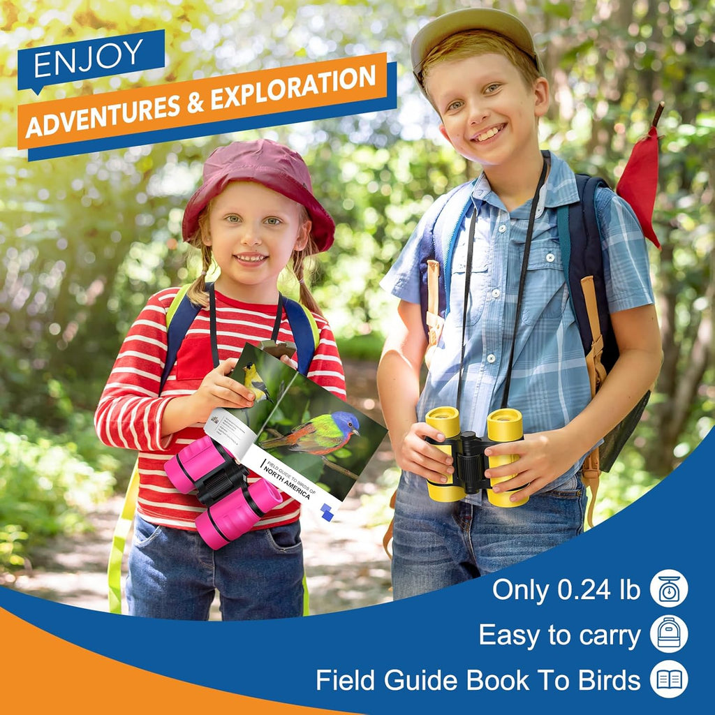 Toys for 3-7 Year Old Girl Boy:  Bird Watching Binoculars for Kids Ages 3 4 5 6 7 Year Old Girls Boys outside Learning Toy for Kid Preschool Gift Toddler Binoculars Toy Stuffers