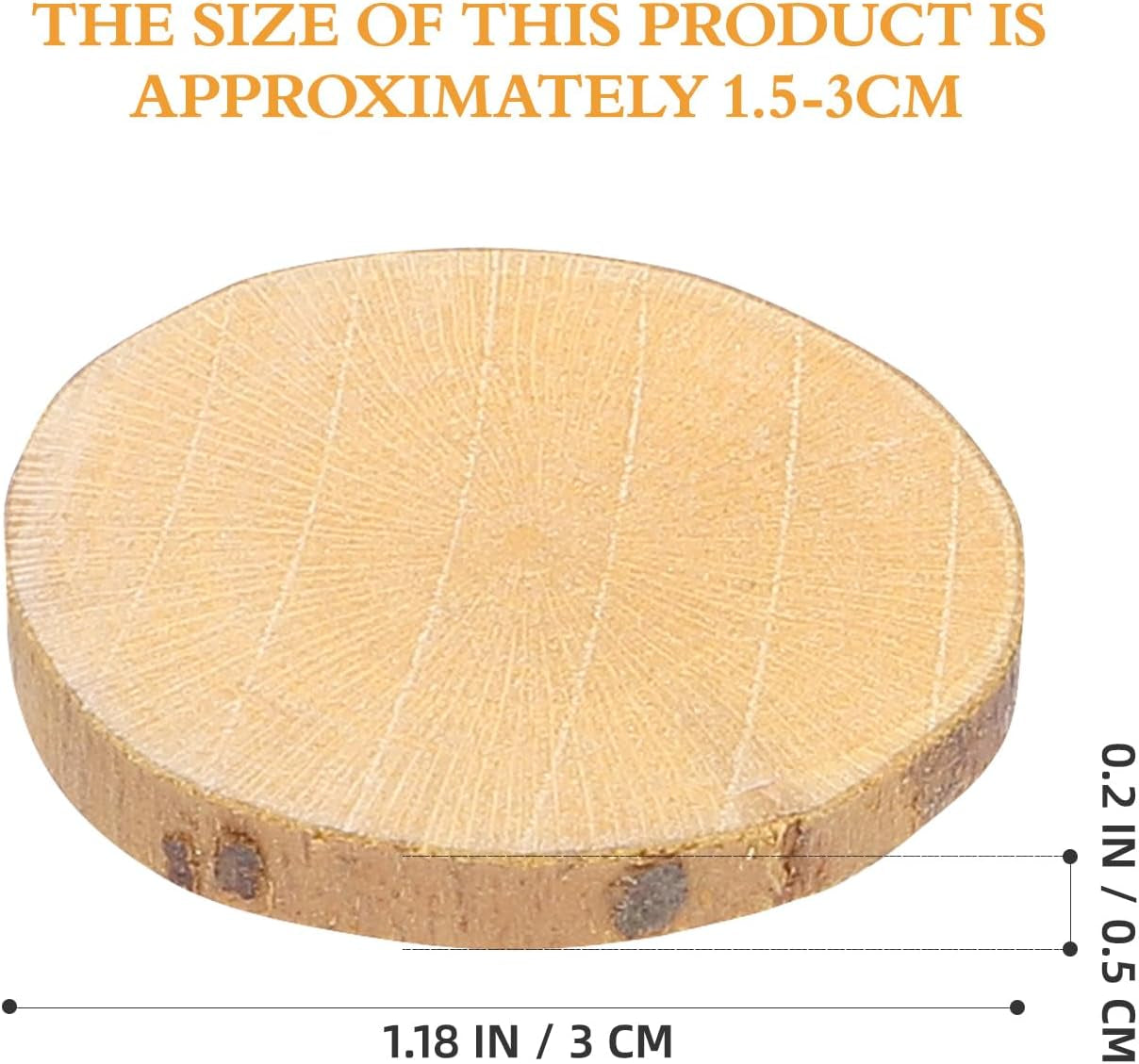 1.5 – 3 Cm Wooden Log Slices / Discs for DIY Crafts - Wedding Centrepiece - 100 Items