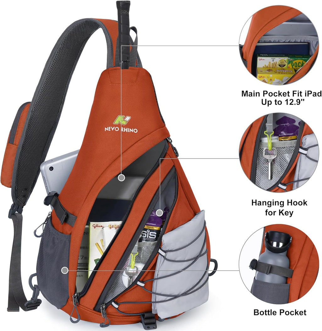 NEVO RHINO Crossbody Sling Backpack 18L Large Sling Bag for Men with Phone Pocket Shoulder Bag for Men, Women Sport Daypack