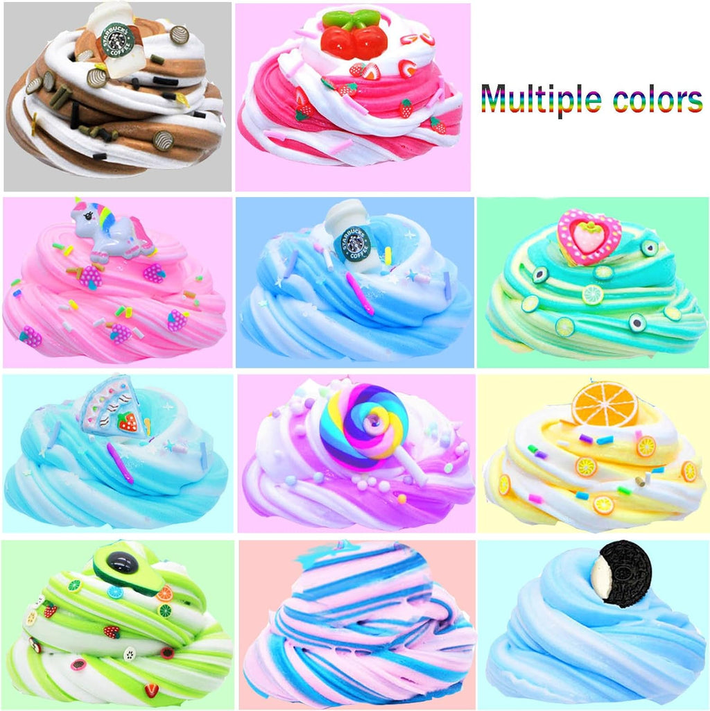 Butter Slime Kit Two-Toned 11 Packed Fidget Toy, Educational Slime Toys, Birthday Gifts Prize Party Favors for Girl Boys Kids 6 7 8 9 10 11 12