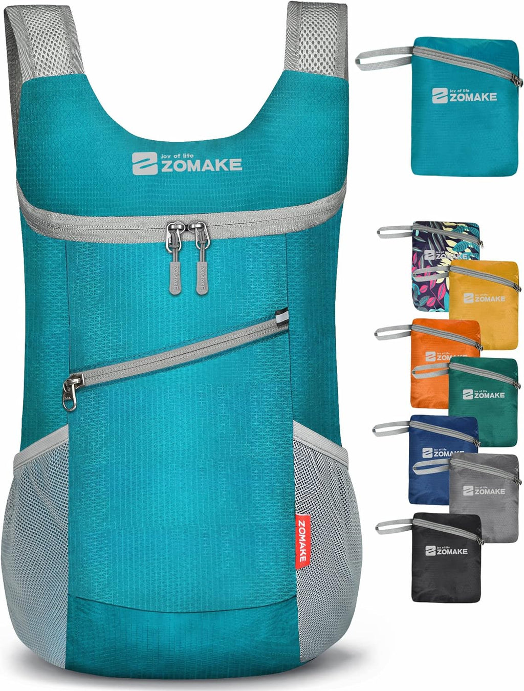 Lightweight Packable Backpack 14L - Foldable Backpack Small Daypack Hiking Backpack Water-Resistant Day Bag for Travel(Dark Green)