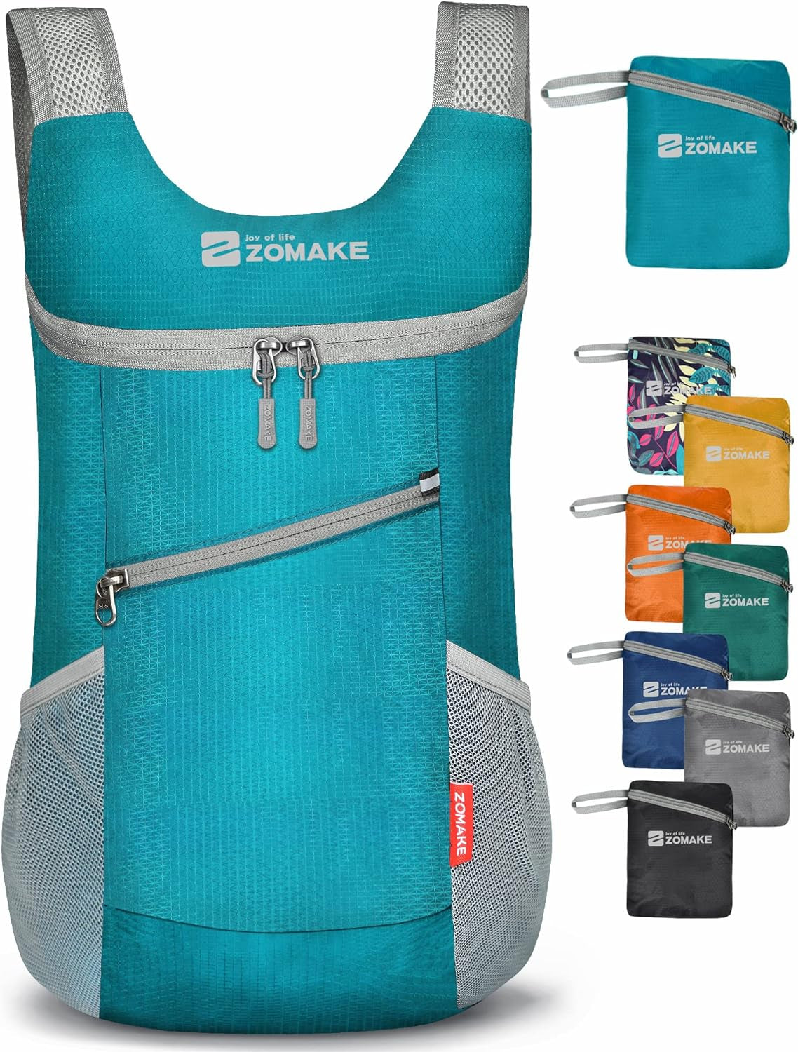 Lightweight Packable Backpack 14L - Foldable Backpack Small Daypack Hiking Backpack Water-Resistant Day Bag for Travel(Dark Green)