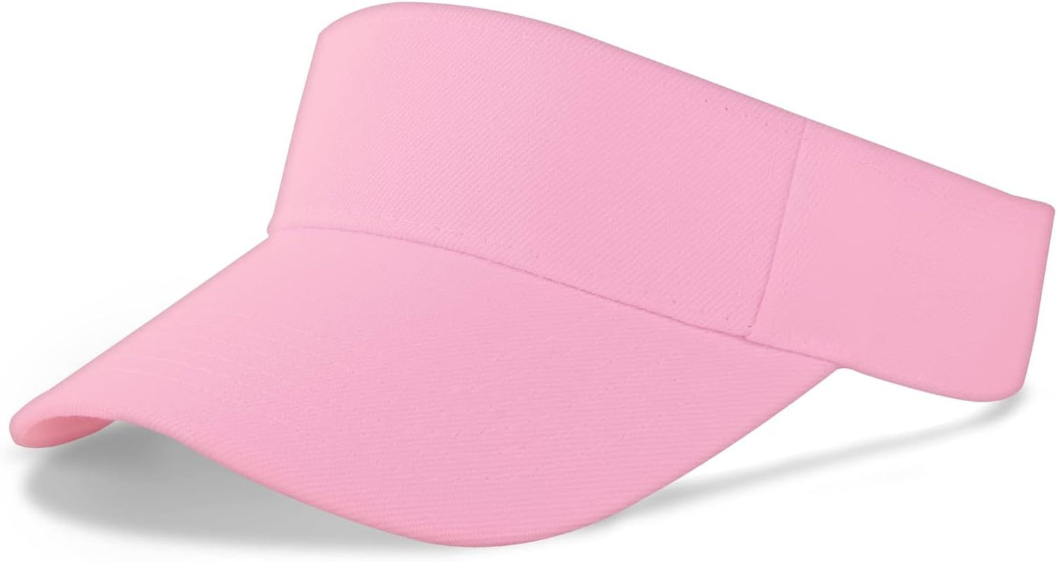 Sun Visor Cap for Women, Plain Empty Top Baseball Cap Adjustable Sports Casual Cap, Breathable Ponytail Baseball Hat, Unisex Twill Golf Tennis Summer Visor Hats for Outdoor