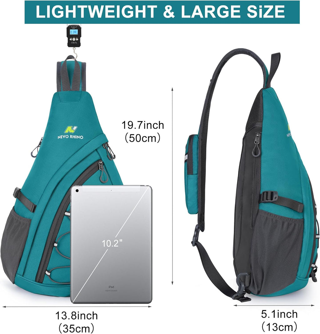NEVO RHINO Crossbody Sling Backpack 18L Large Sling Bag for Men with Phone Pocket Shoulder Bag for Men, Women Sport Daypack