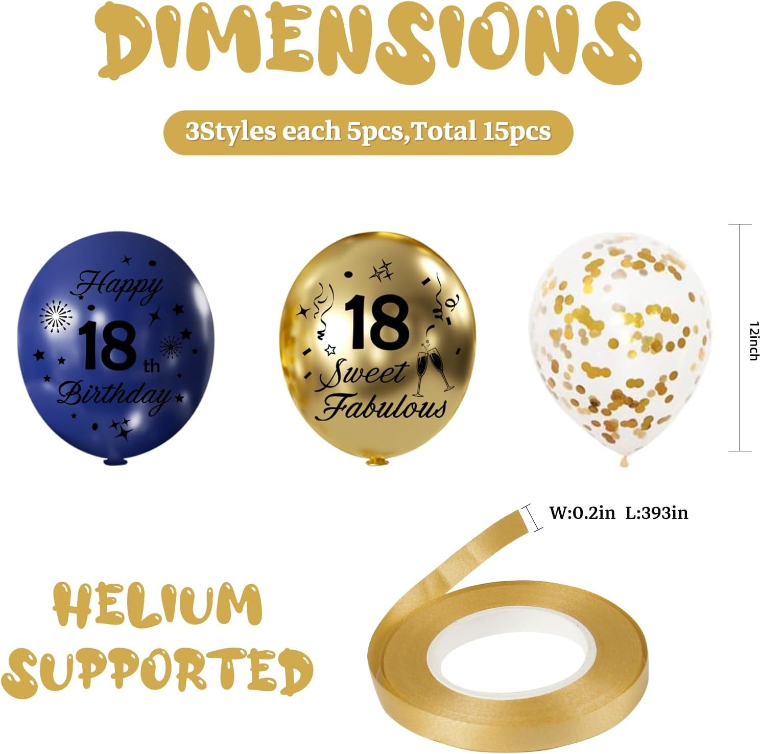 80Th Birthday Balloons 15 Pcs Dark Blue and Gold Happy 80Th Birthday Latex Confetti Balloons Blue Gold 80Th Birthday Party Decorations Balloons for Men Women 80Th Birthday Décor Anniversary Supplies