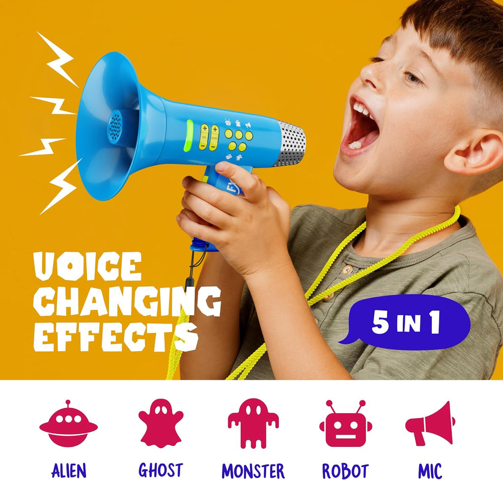 Voice Changer for Kids - Gifts for Kids - Voice Changing Device for Boys & Girls Ages 3-8+ Olds - Birthday Gifts for 3, 4, 5, 7, 8 Year Old Boy - Cool Outdoor Toys Gift Ideas for Kid, Toddler