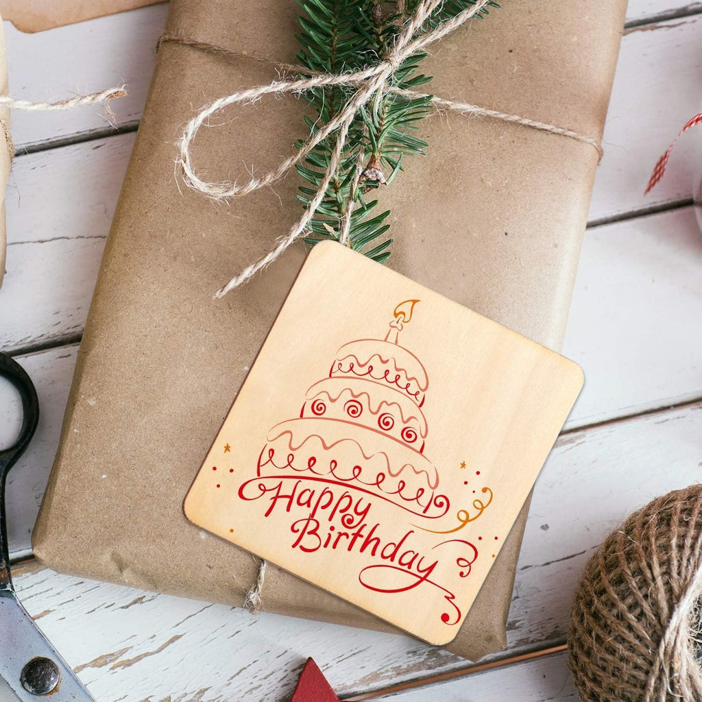 Wood Pieces 80 Pcs 7.6Cm Wood Board Wooden Squares Cutout Tiles, Natural Rustic Craft Wood for Home Decoration, DIY Supplies