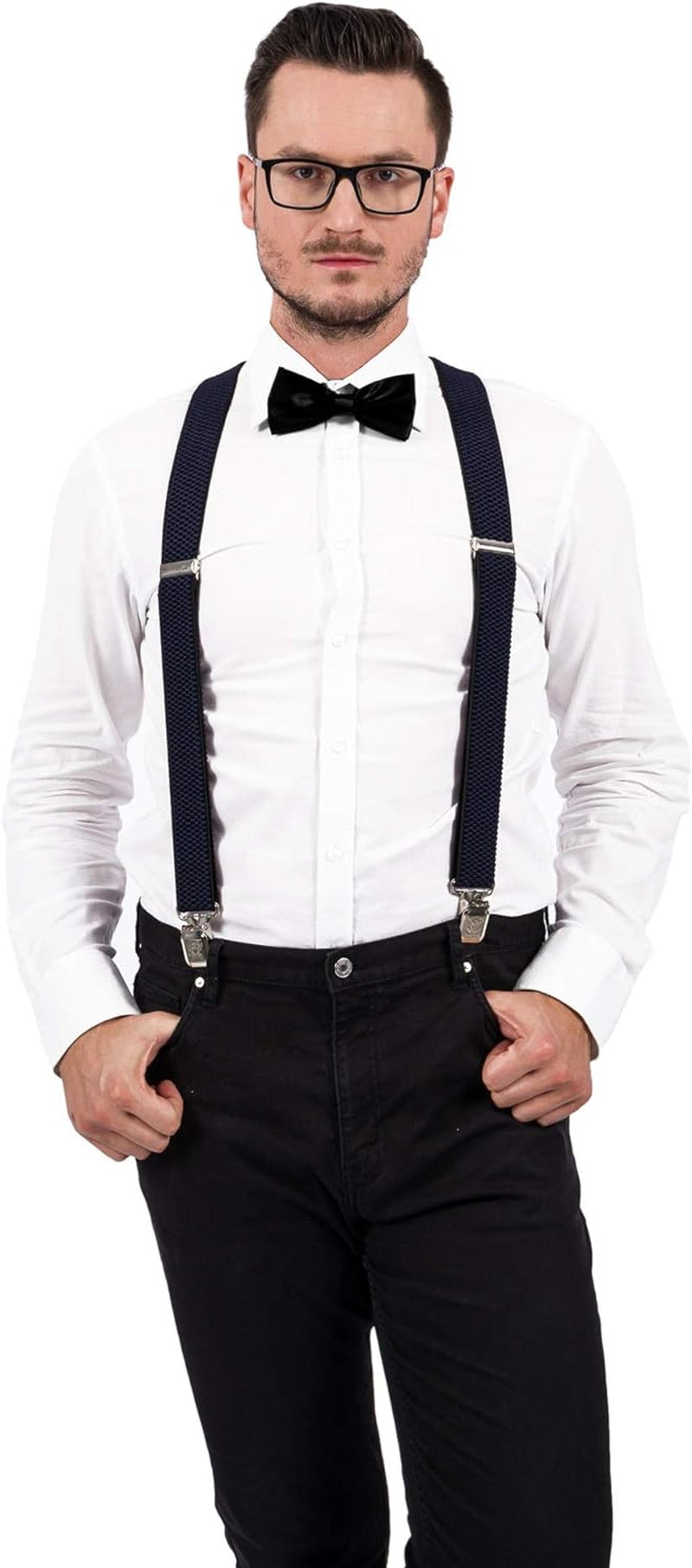 Mens Braces X Style Very Strong Clips Adjustable One Size Fits All Heavy Duty