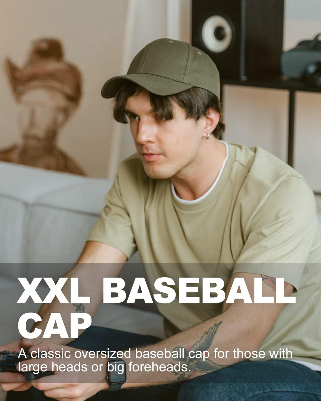 XL/XXL Baseball Caps Large Running Sports Cap Hats Oversize Dad Cap Classic Golf Tennis Hat for Big Heads
