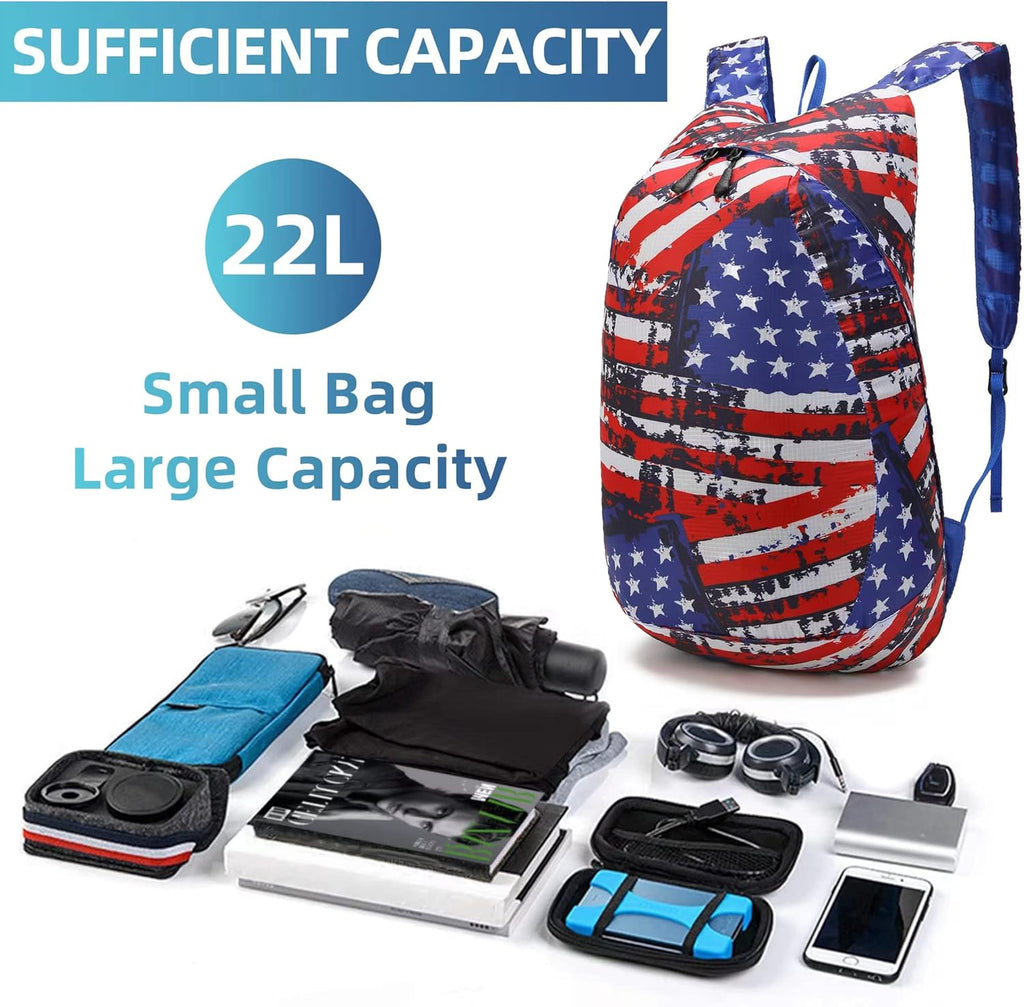 Ultra Lightweight Water-Resistant Packable Backpack, Foldable Hiking Daypack for Travel Camping Cycling Outdoor